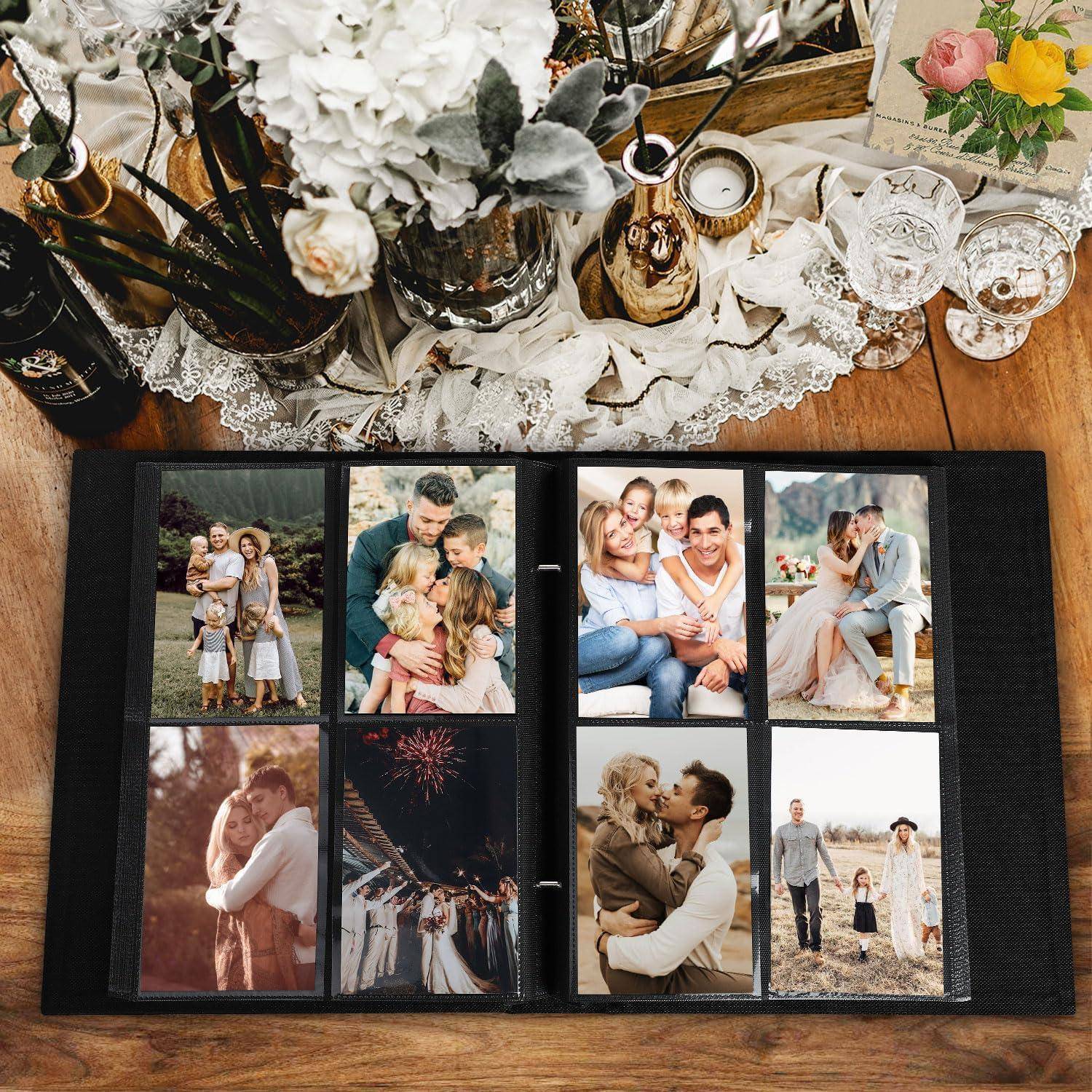 Fotoalbum Einsteckalbum 10x15 Hochformat Leinen Fotos 400 Fotos Beige