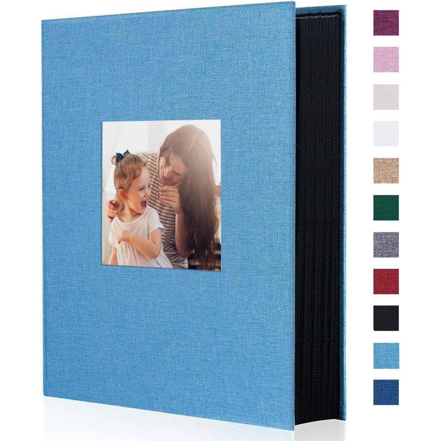 Fotoalbum 10x15 300 Leinen Horizontal Hochzeit 300 Pockets Blaugrün