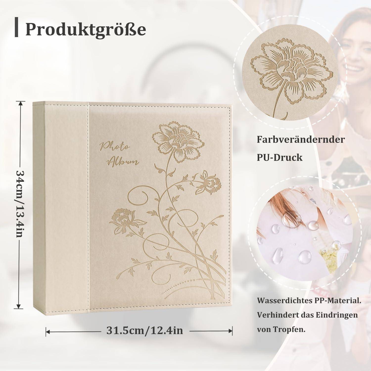 Fotoalbum 10x15 600 Fotos Slip in Leder Hochzeitsalbum 600 Fotos Beige