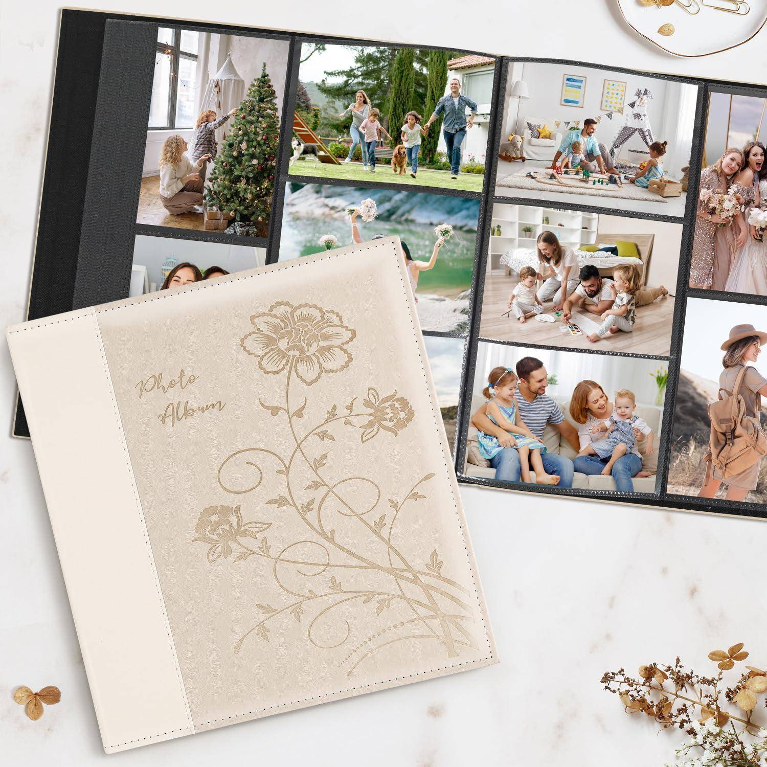 Fotoalbum 10x15 600 Fotos Slip in Leder Hochzeitsalbum 600 Fotos Beige