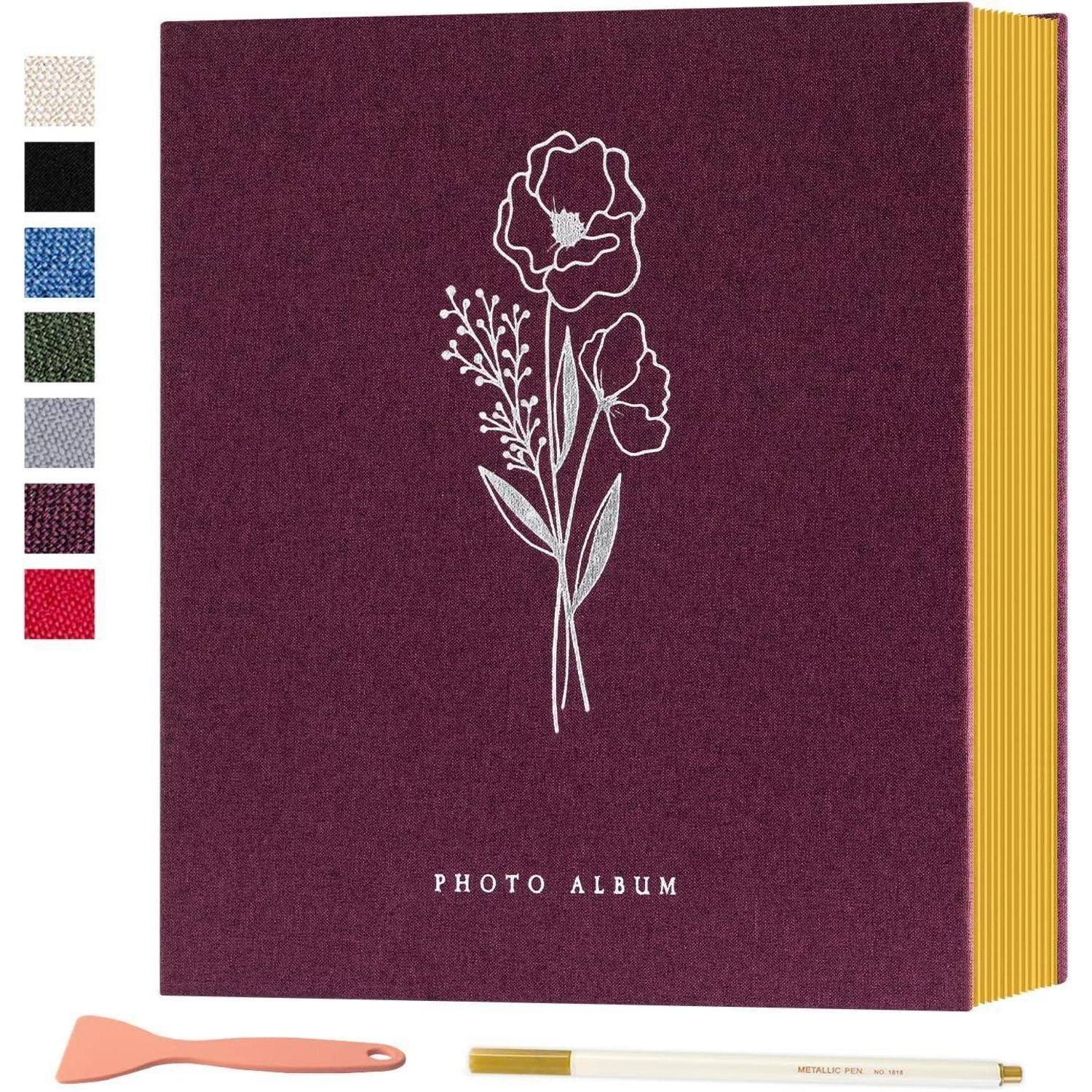Fotoalbum selbstklebend Scrapbook 33,5x32,8x6,2 cm, 80 Seiten Lila
