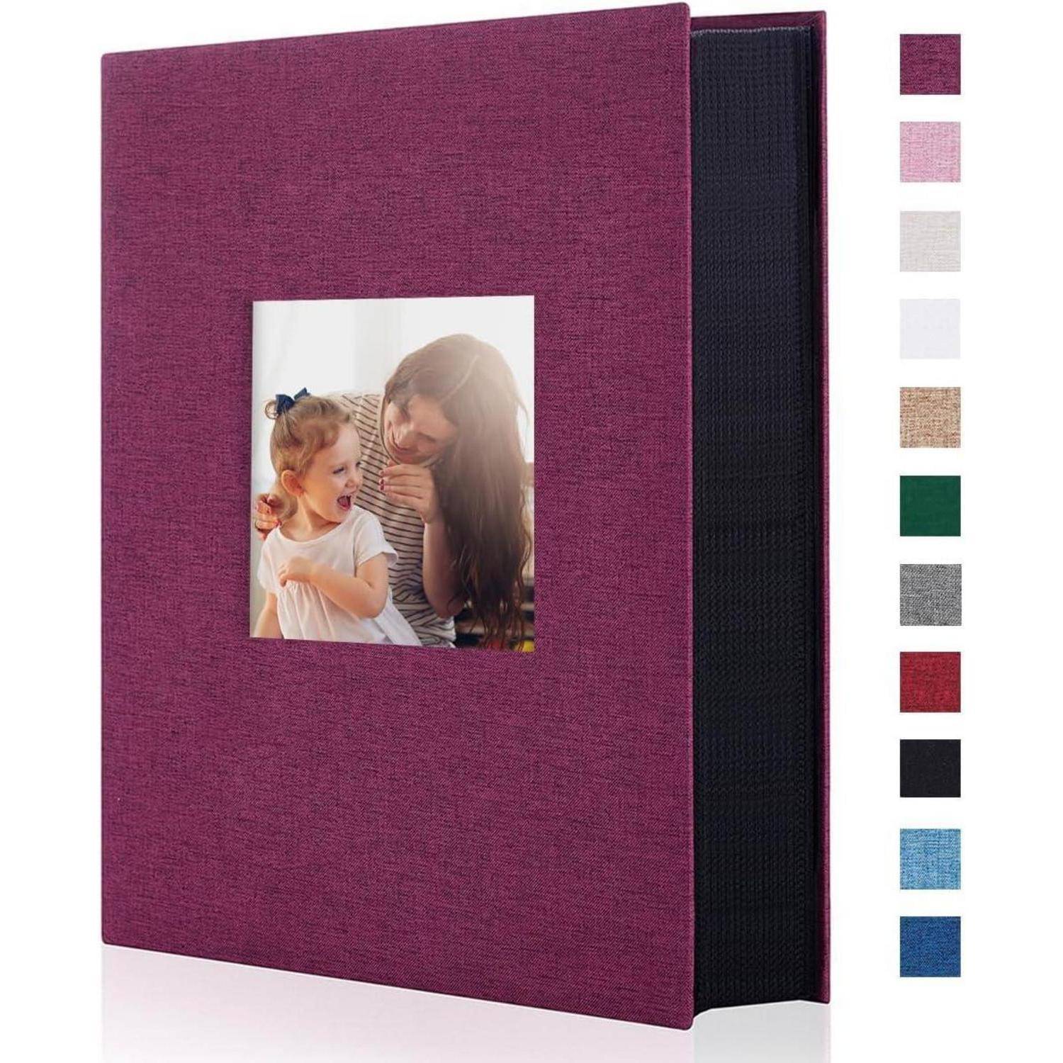 Fotoalbum 10x15 Leinen Slip in horizontal 300 Pockets Violett