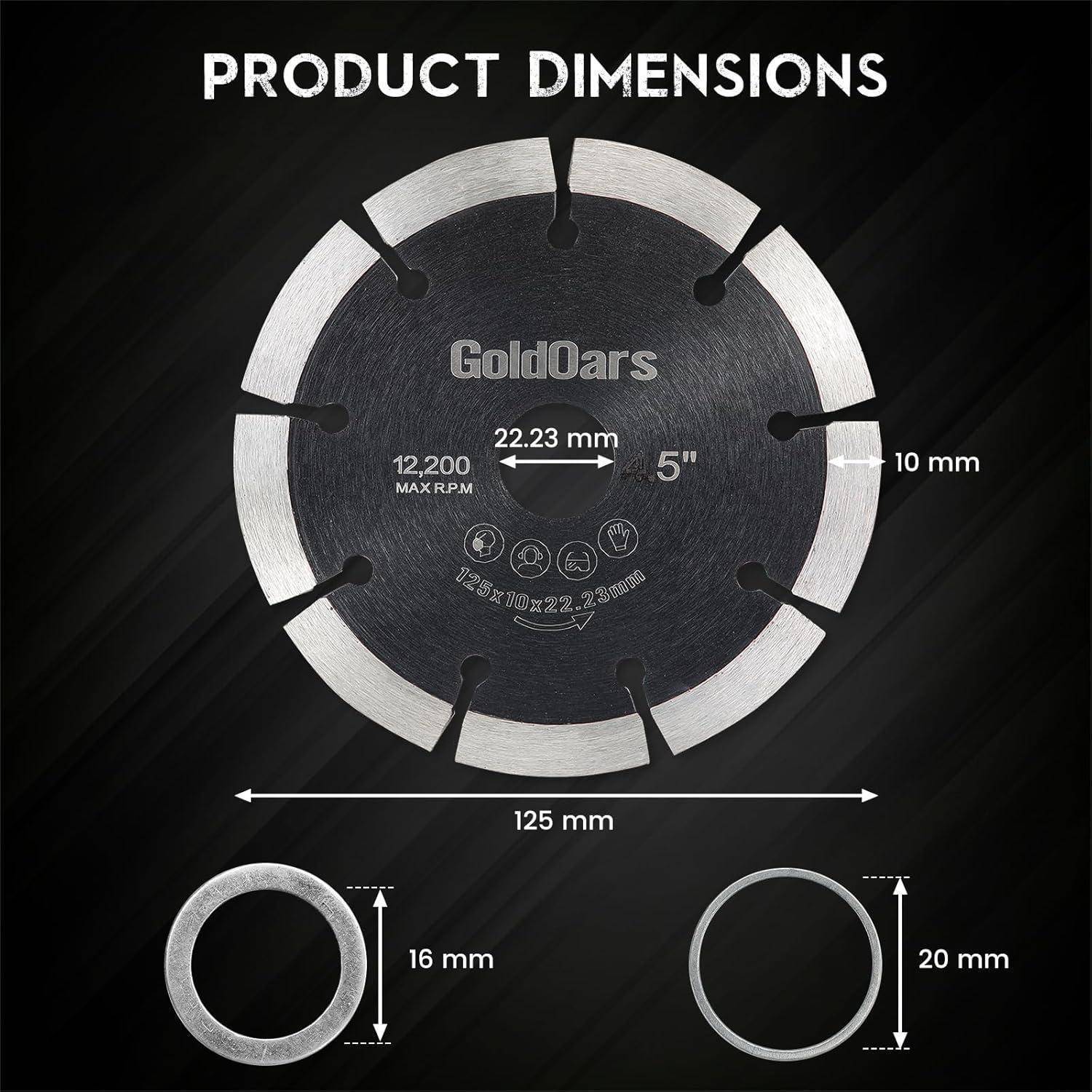 Diamanttrennscheibe 125 mm 3er Pack ultradünn für Winkelschleifer