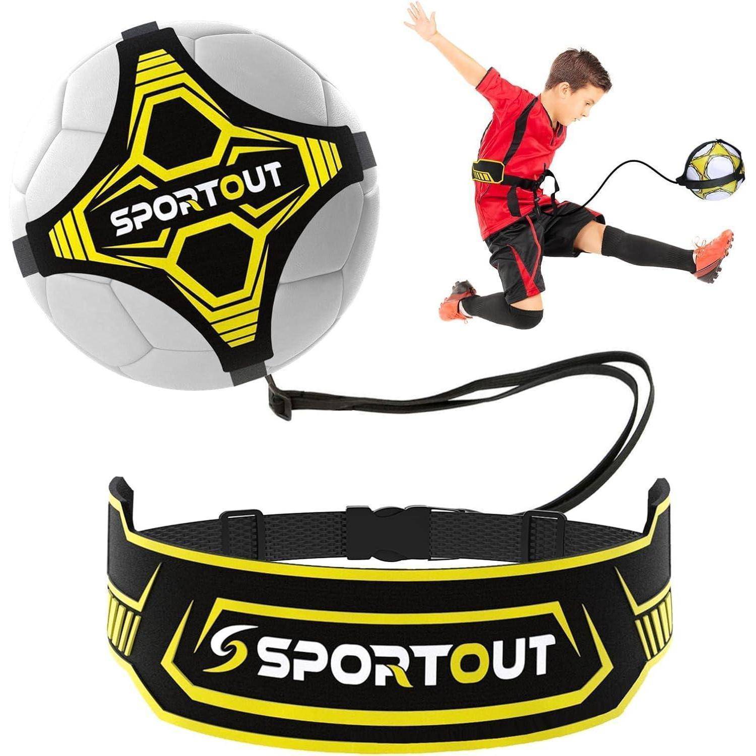 Fußballtrainer Trainingszubehör Kinder Kick Throw Solo Neues Gelb