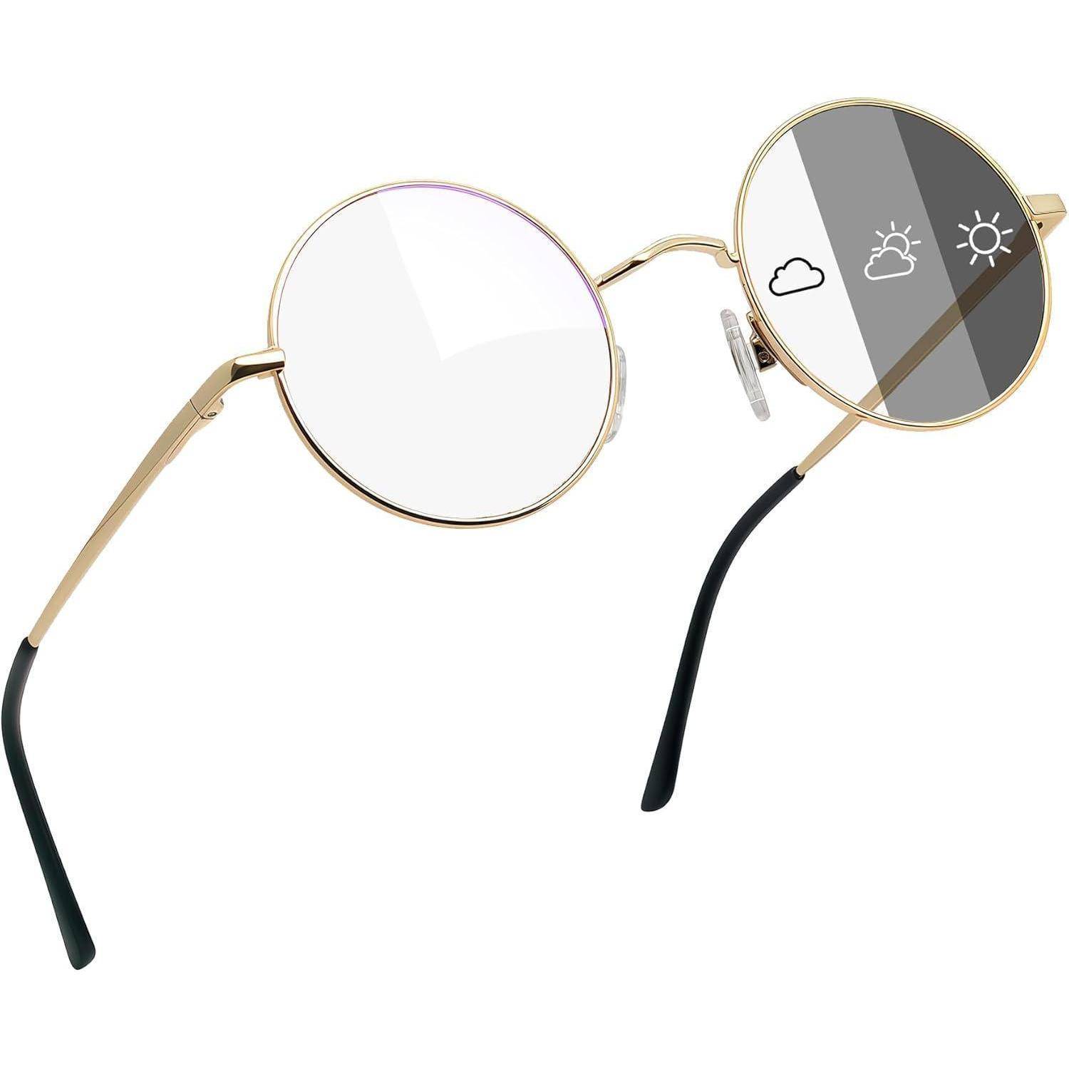 Sonnenbrille A21 gold Rahmen photochrome Linsen Wie die Bilder