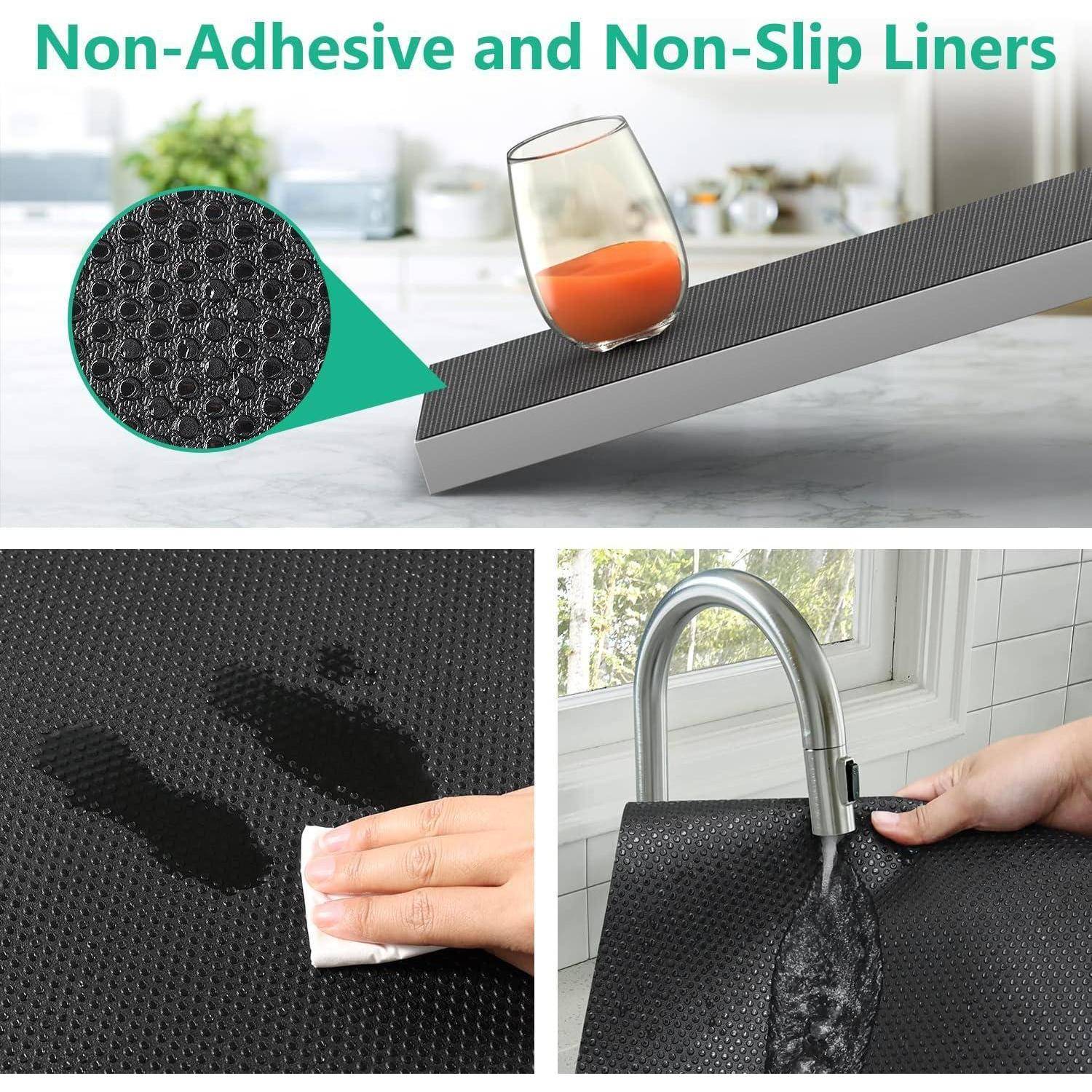 Schubladenmatte Antirutsch Wasserdicht 30x150cm 30B x 150L cm Schwarz