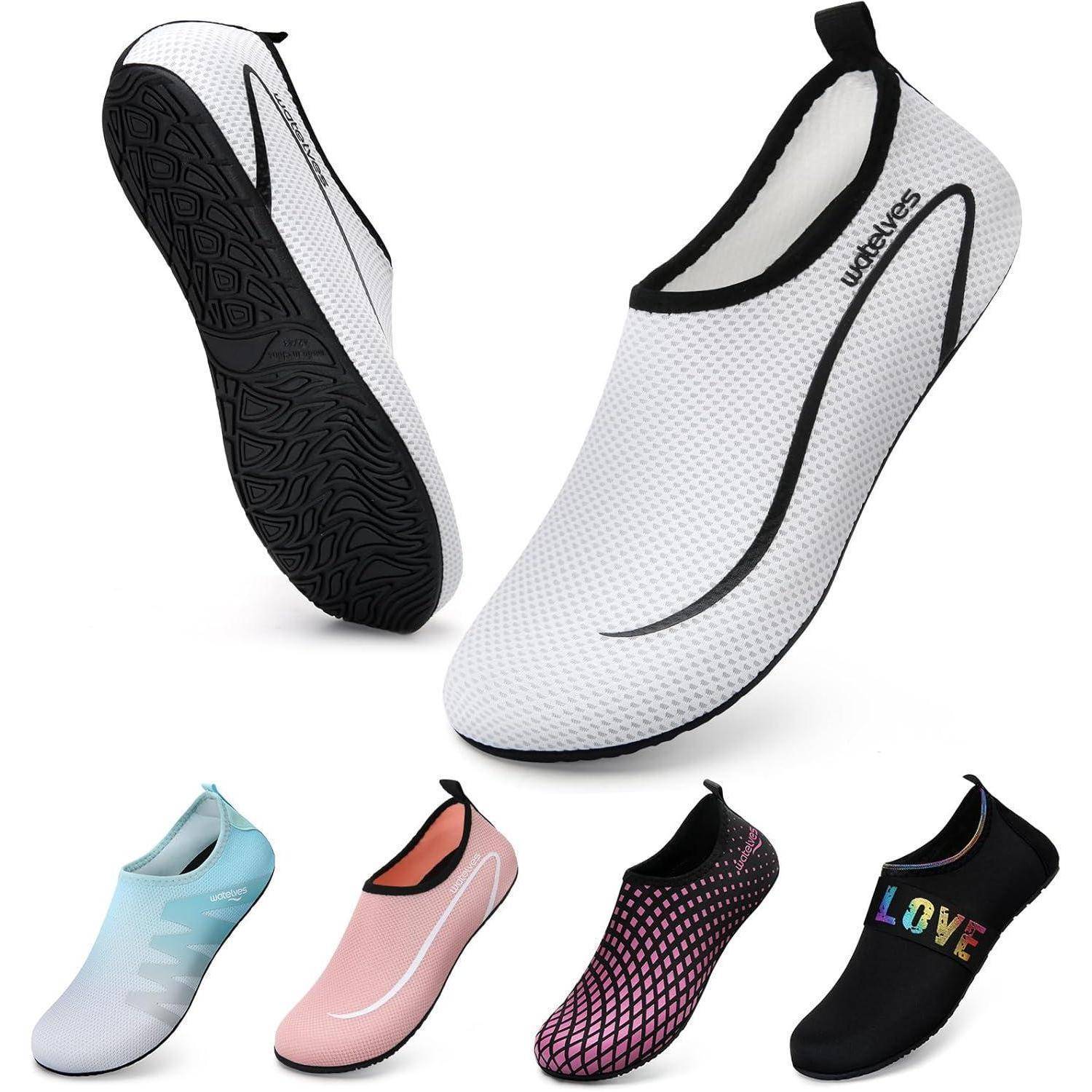 Wasserschuhe Aquaschuhe Strandschuhe Unisex 40 41 EU A Linie Weiß