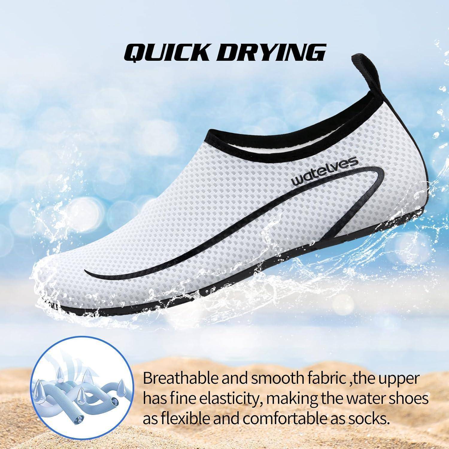 Wasserschuhe Aquaschuhe Strandschuhe Unisex 40 41 EU A Linie Weiß
