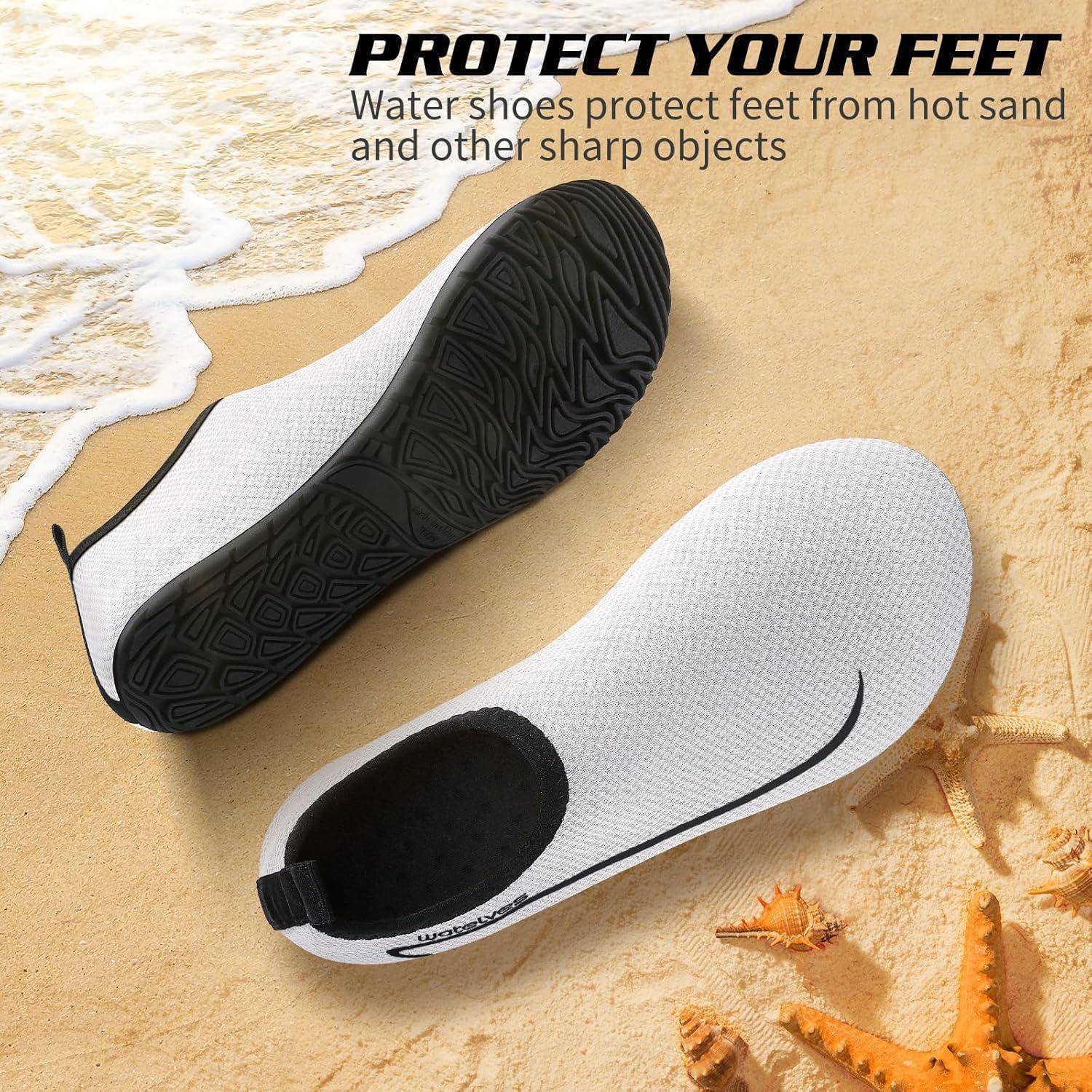Wasserschuhe Aquaschuhe Strandschuhe Unisex 40 41 EU A Linie Weiß