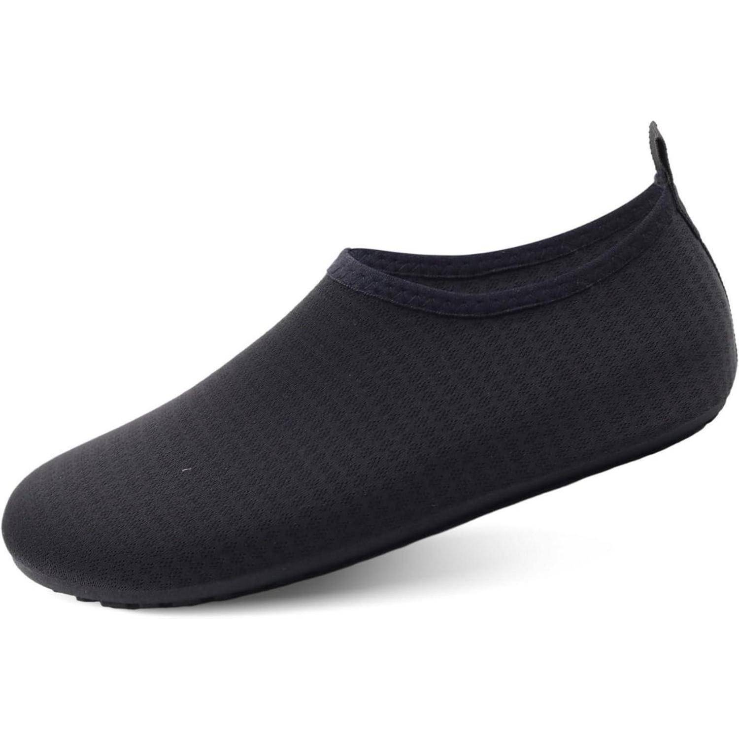 Wasserschuhe Herren Damen Badeschuhe Aquaschuhe 36 37 EU 18 Schwarz2
