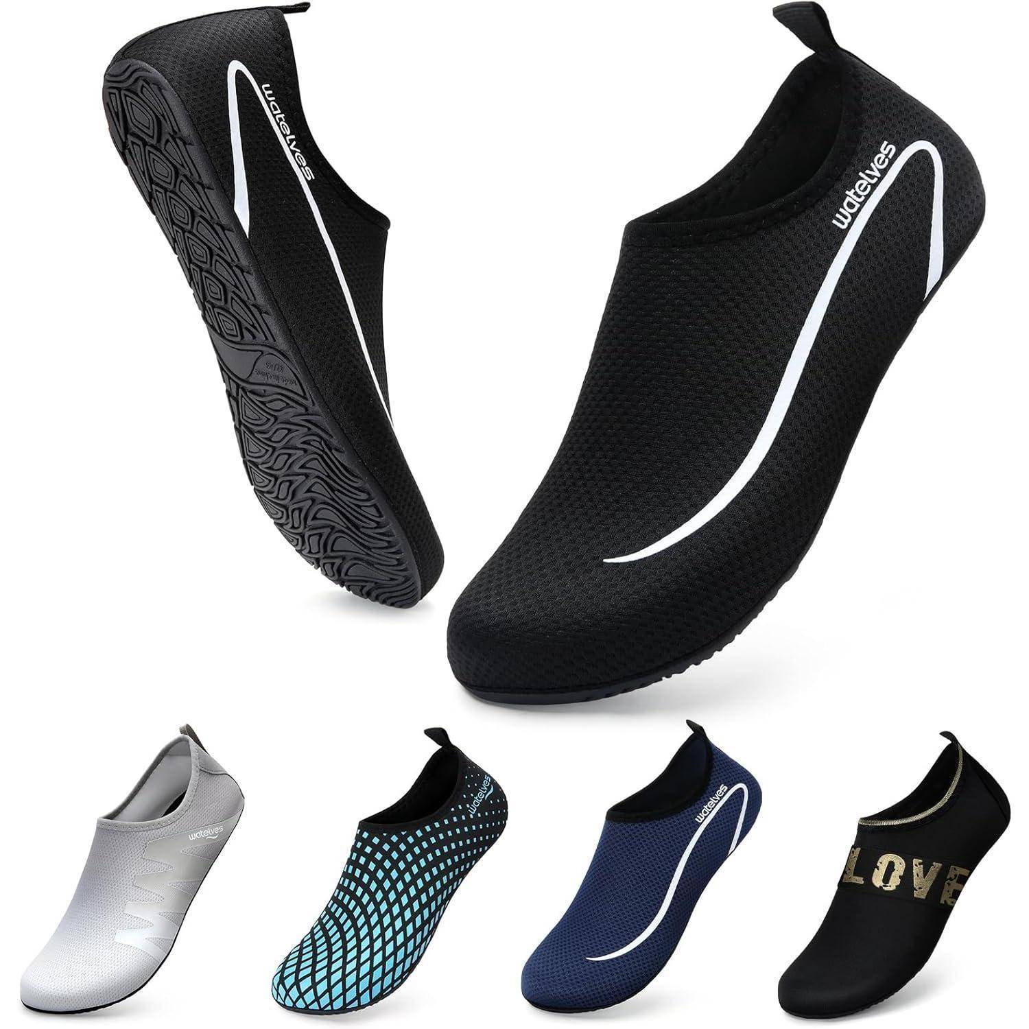Wasserschuhe Badeschuhe Aquaschuhe Unisex 40 41 EU A Linie Schwarz