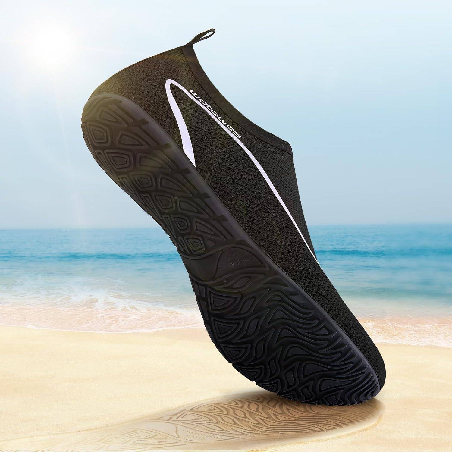 Wasserschuhe Badeschuhe Aquaschuhe Unisex 40 41 EU A Linie Schwarz