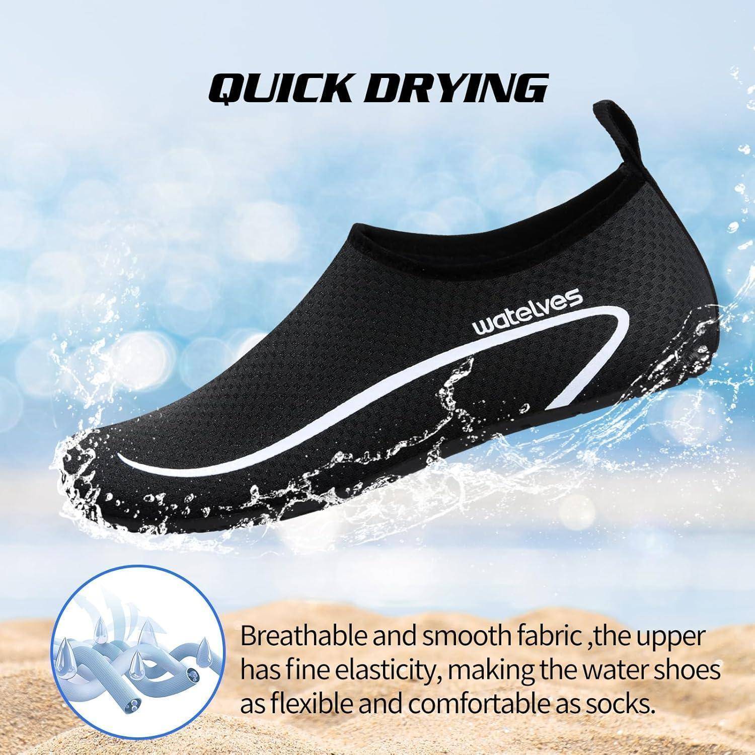 Wasserschuhe Badeschuhe Aquaschuhe Unisex 40 41 EU A Linie Schwarz