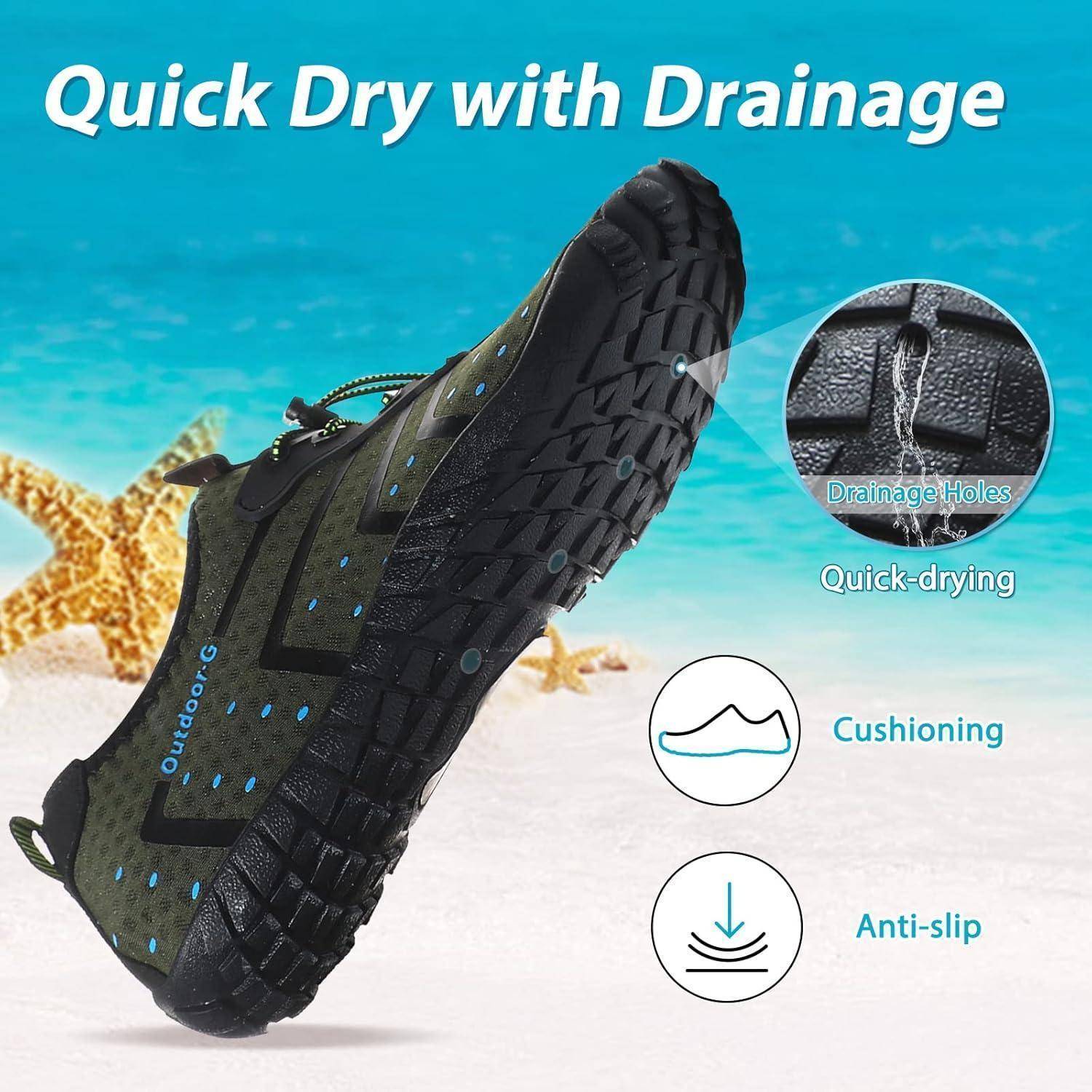 Wasserschuhe Strandschuhe Badeschuhe Damen Herren 43 EU Grün1