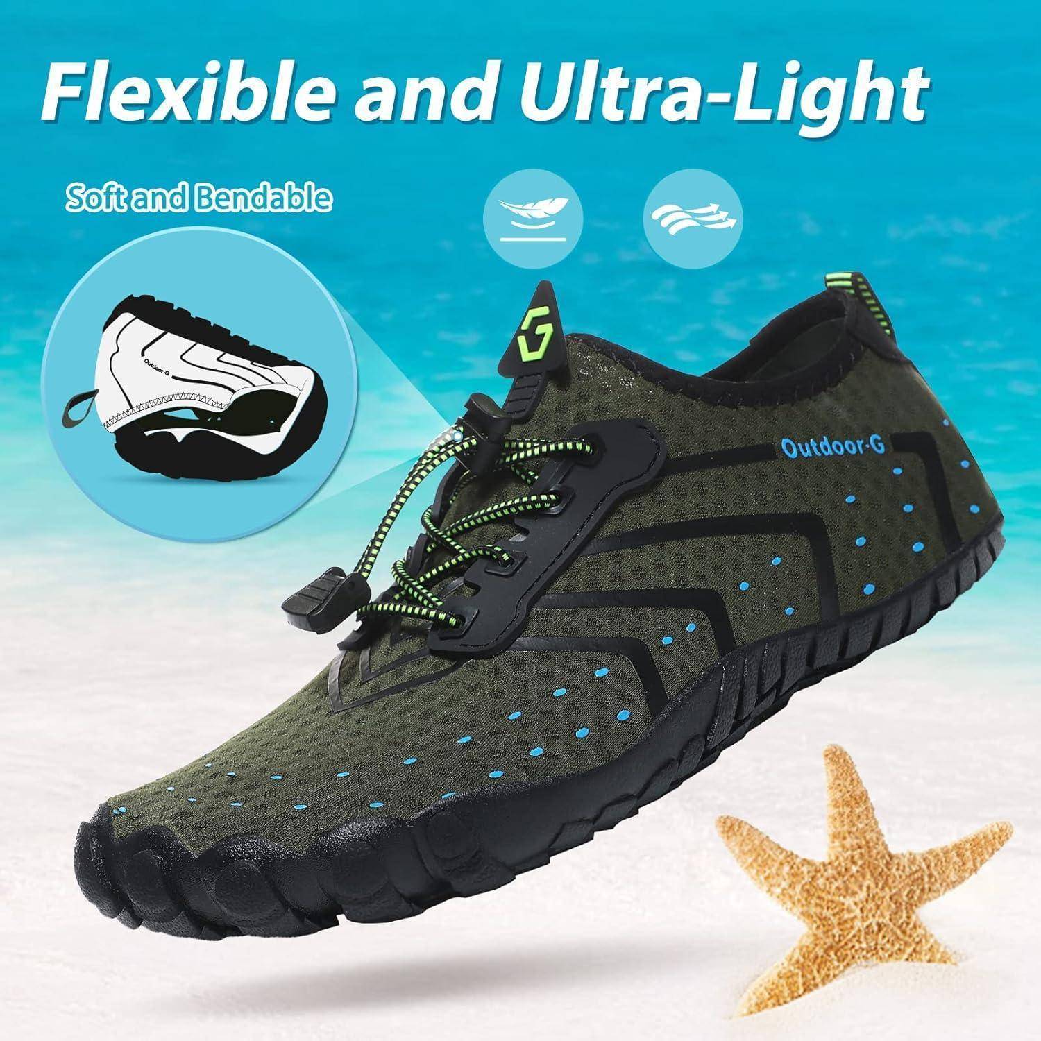 Wasserschuhe Strandschuhe Badeschuhe Damen Herren 43 EU Grün1