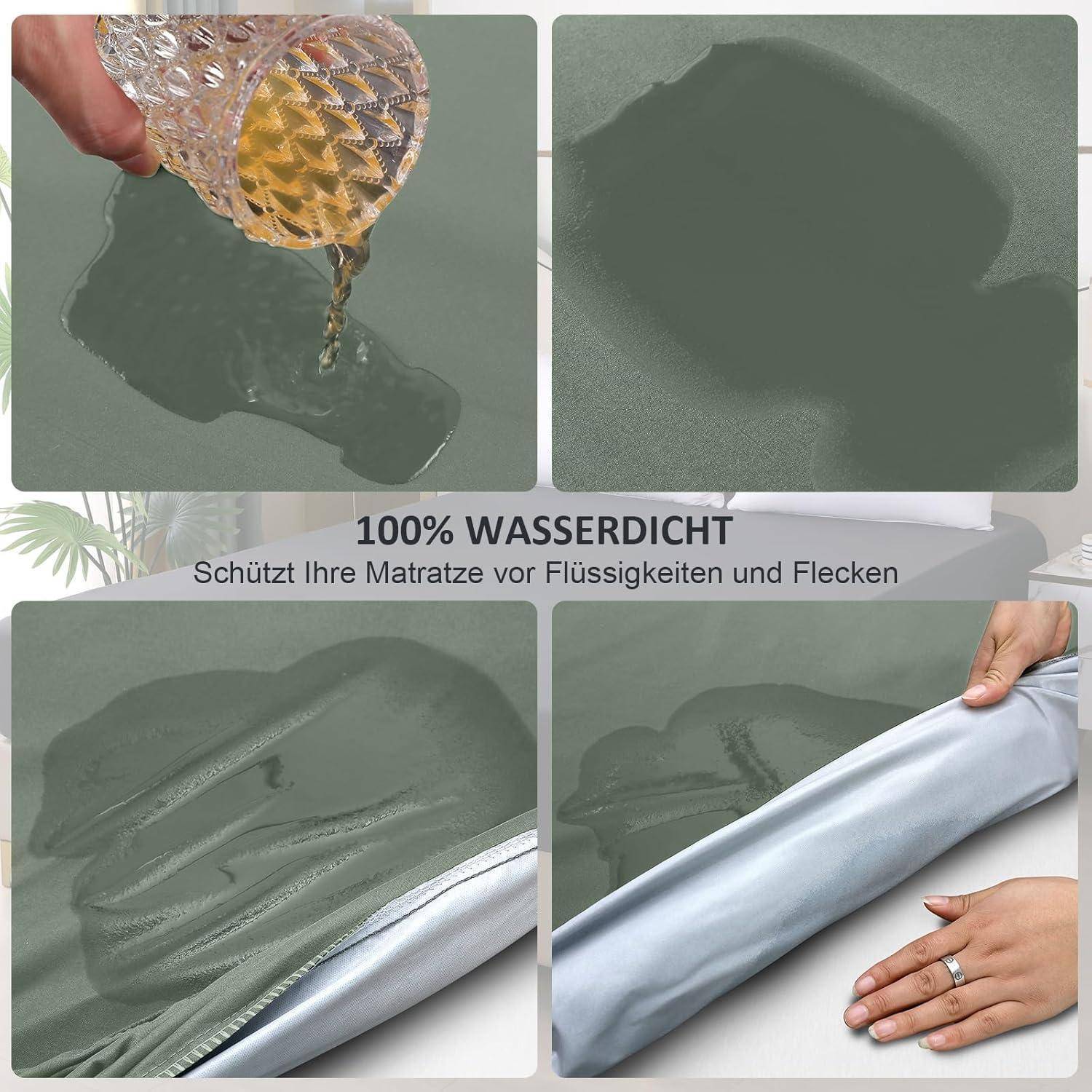 Matratzenschoner Wasserdichter Atmungsaktiv Grün 140×200cm