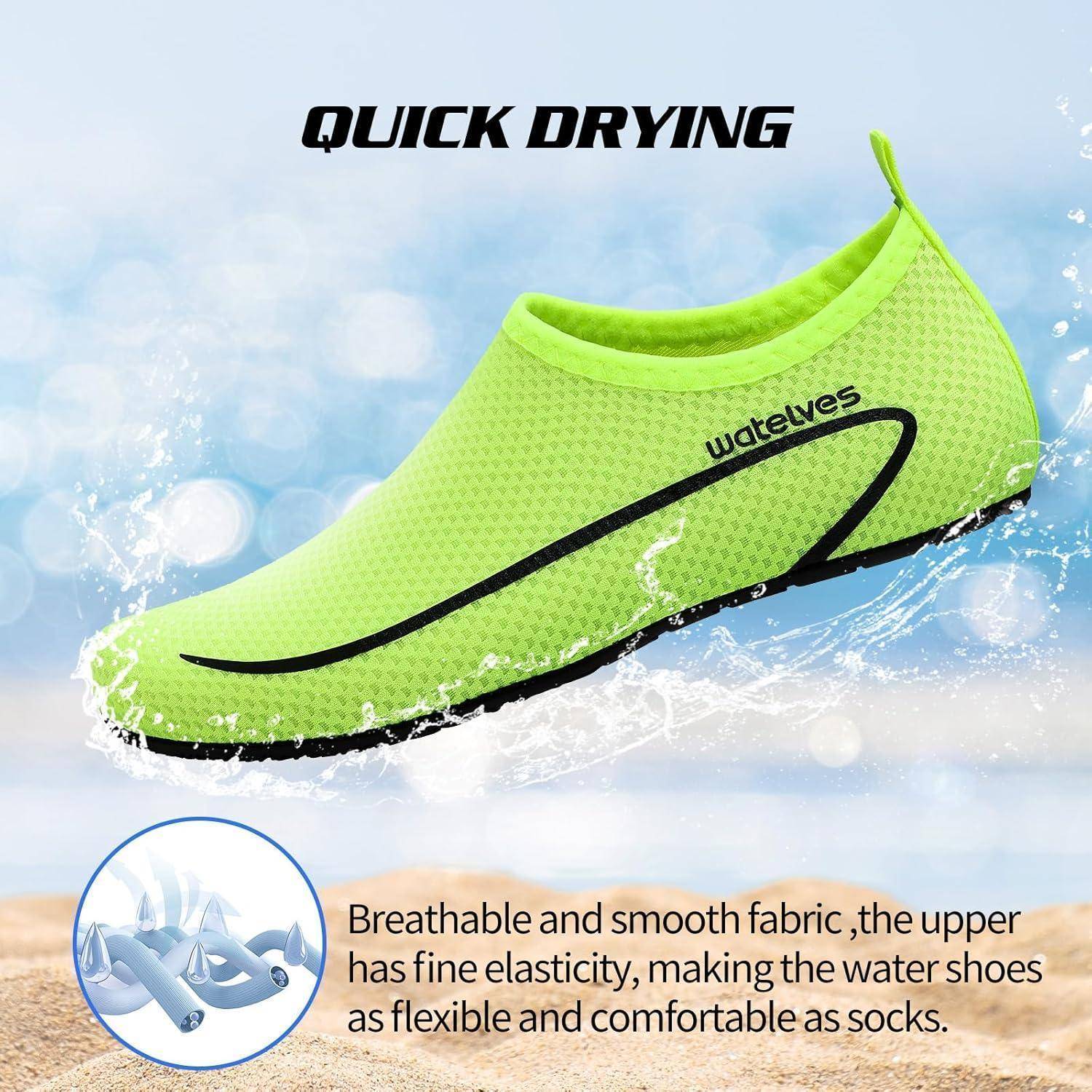 Wasserschuhe Aquaschuhe Badeschuhe Unisex Slip On 38 39 EU A Hellgrün
