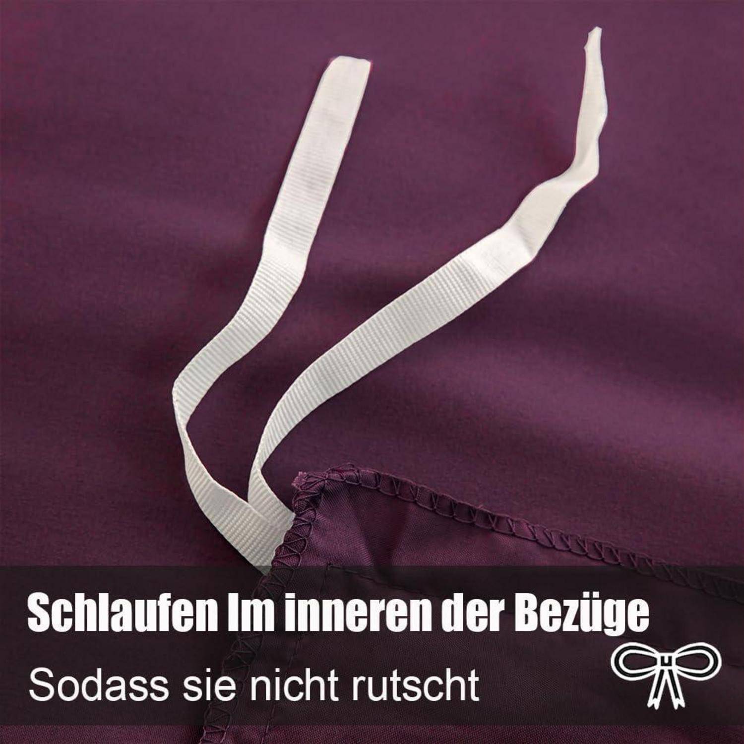 Schlaufen im Inneren der Bezüge, sodass sie nicht rutscht.