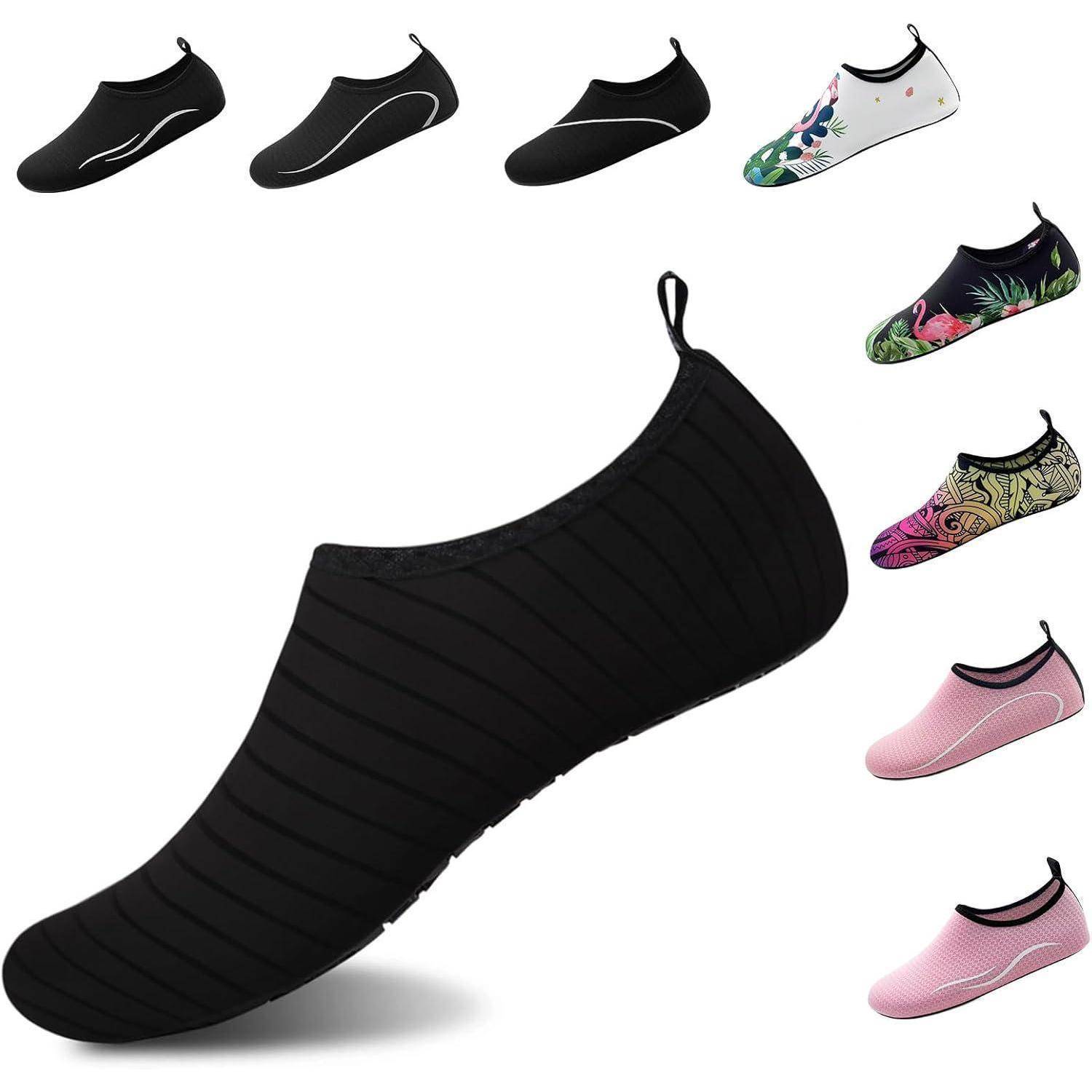 Wasserschuhe Herren Damen Aquaschuhe Badeschuhe 40 41 EU 25 Schwarz