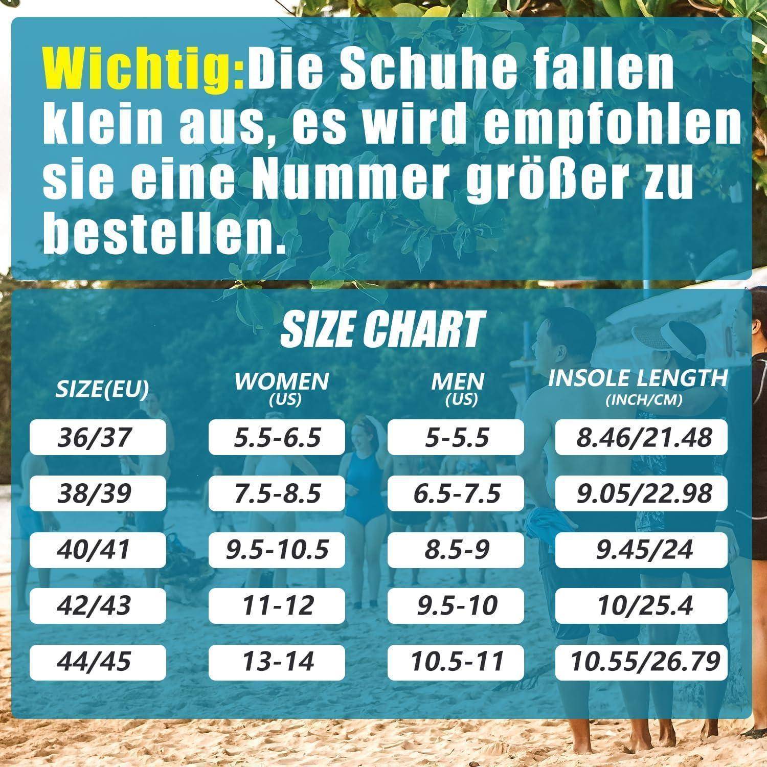 Wasserschuhe Herren Damen Aquaschuhe Badeschuhe 40 41 EU 25 Schwarz