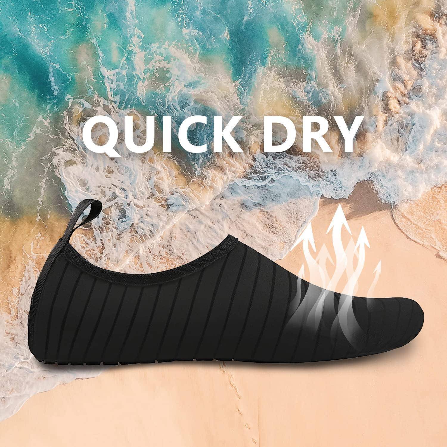 Wasserschuhe Herren Damen Aquaschuhe Badeschuhe 40 41 EU 25 Schwarz