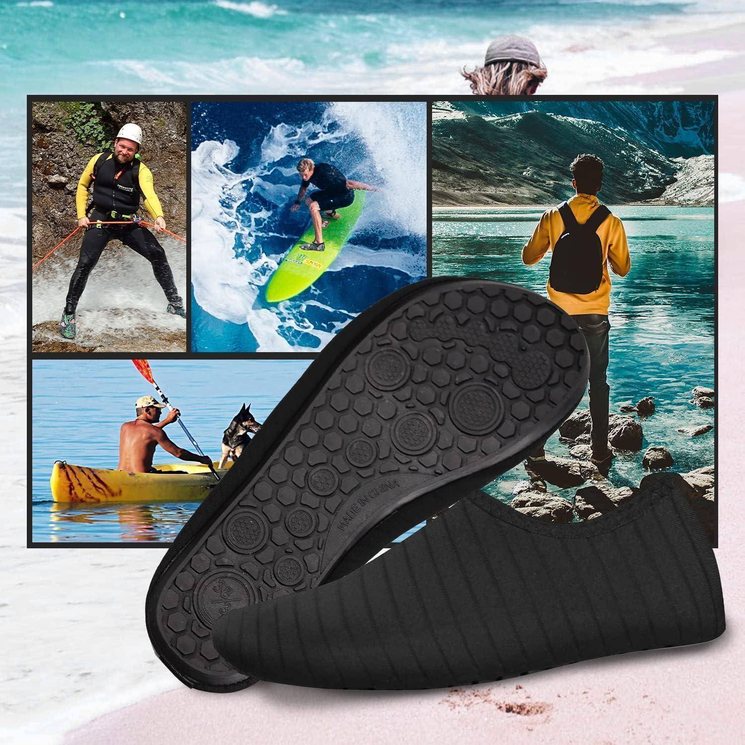 Wasserschuhe Herren Damen Aquaschuhe Badeschuhe 40 41 EU 25 Schwarz