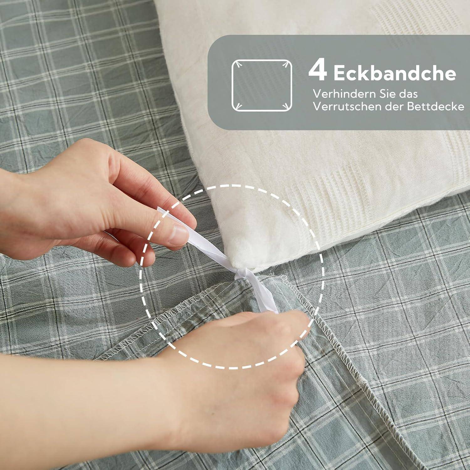 4 Eckbänder: Verhindern Sie das Verrutschen der Bettdecke