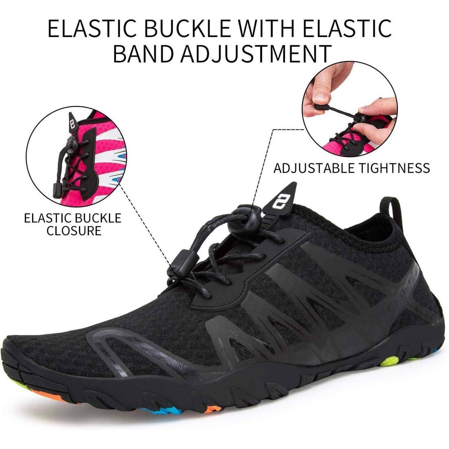 Strandschuhe Wasserschuhe Badeschuhe Rutschfest 43 EU S901 Schwarz