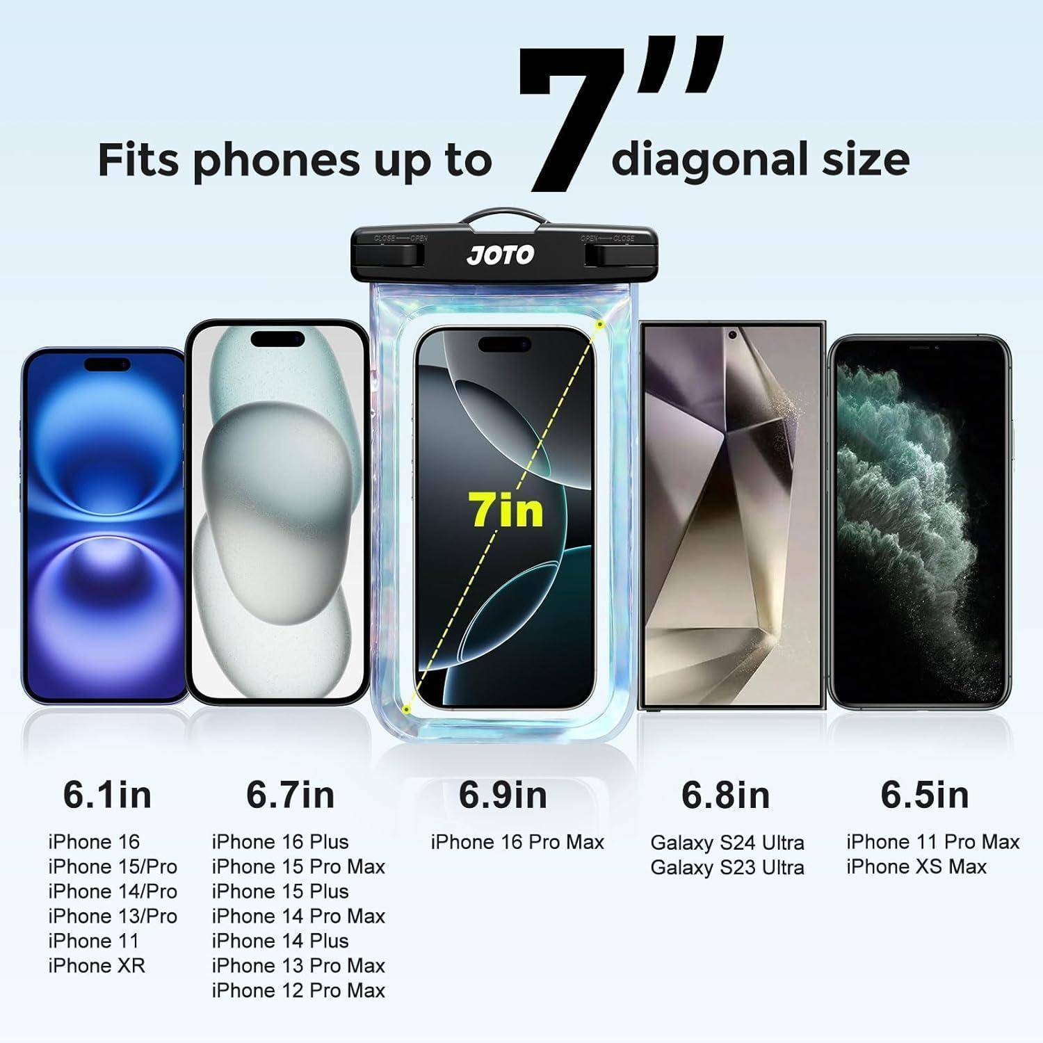 Handyhülle Wasserdicht IPX8 7 Zoll Smartphone Pro Max Plus 6-Sparkle