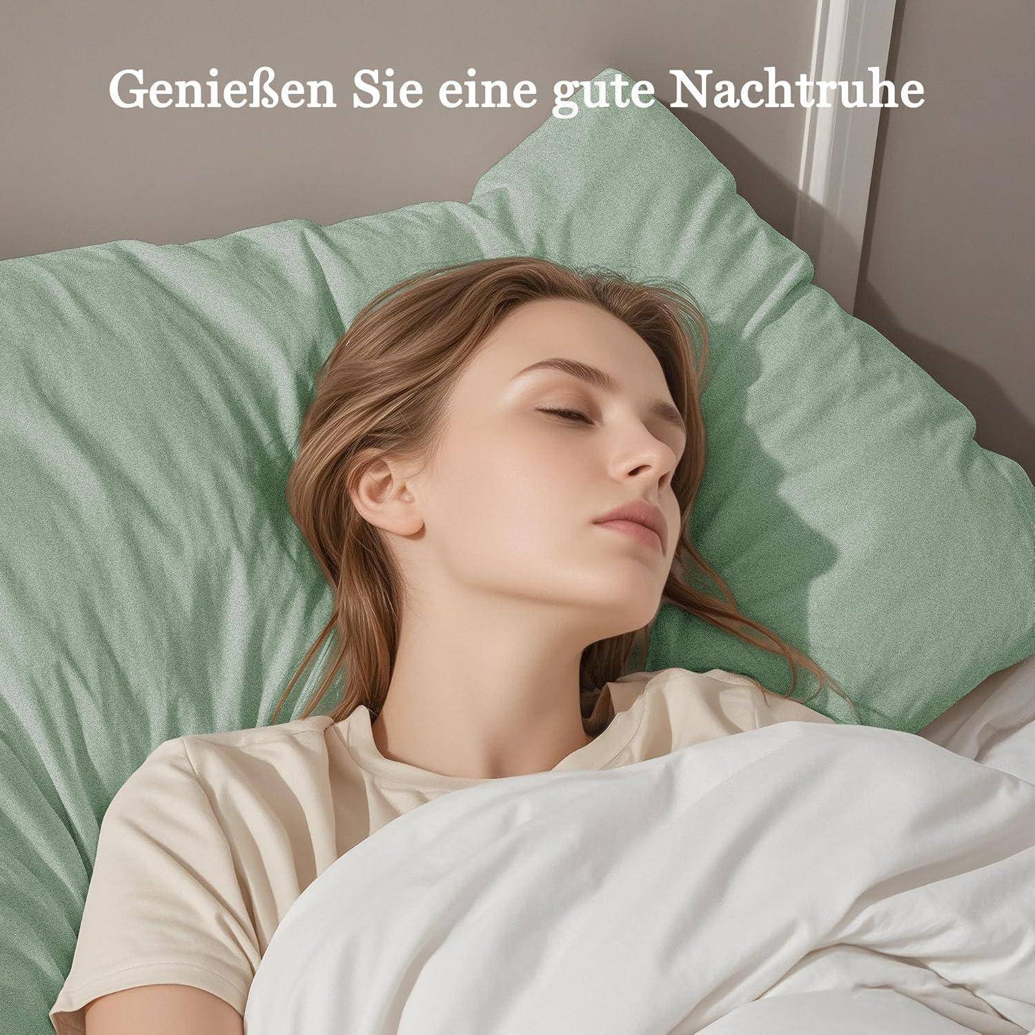 Kissenbezug Baumwolle Reißverschluss 40 x 40 cm 2 Stück Mint Grün