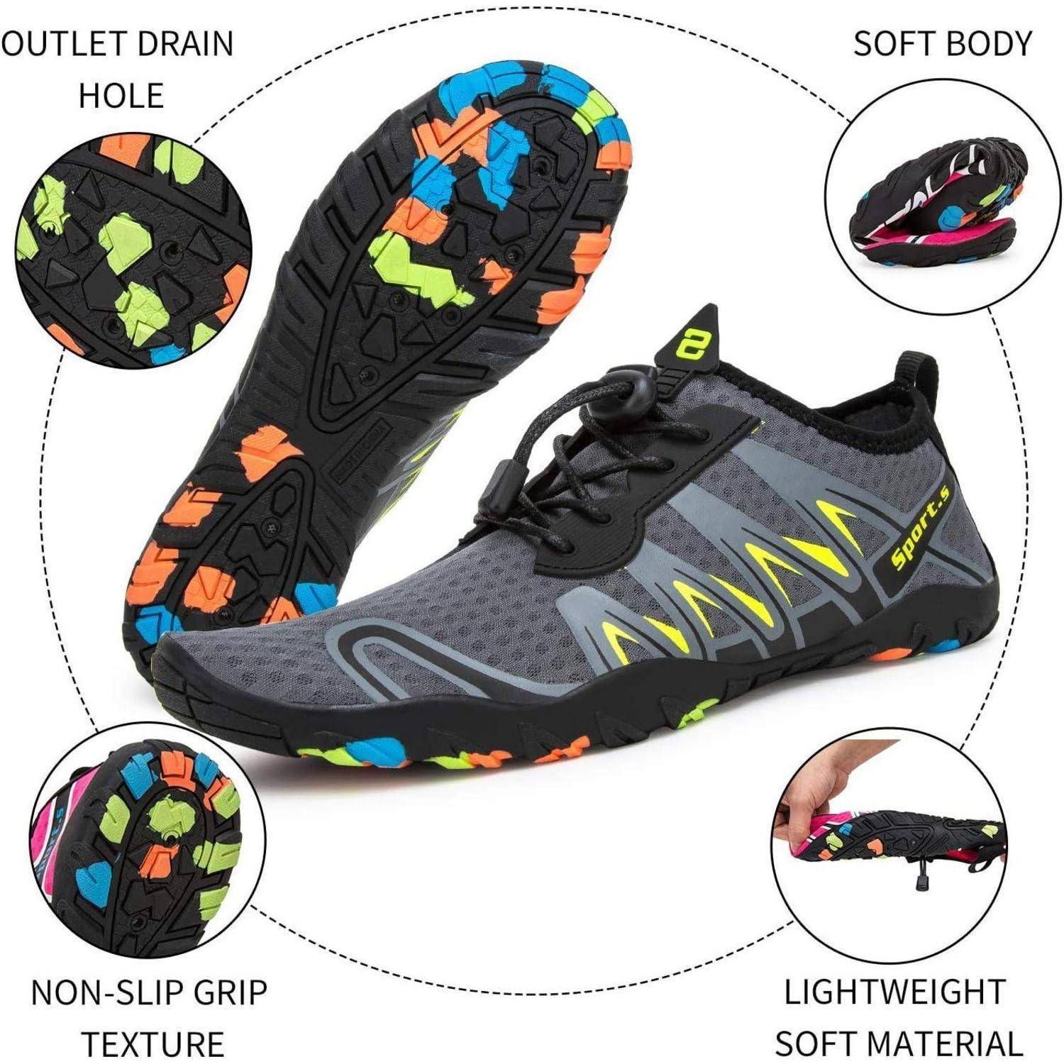 Strandschuhe Wasserschuhe Damen Herren rutschfest 40 EU S901 Grau
