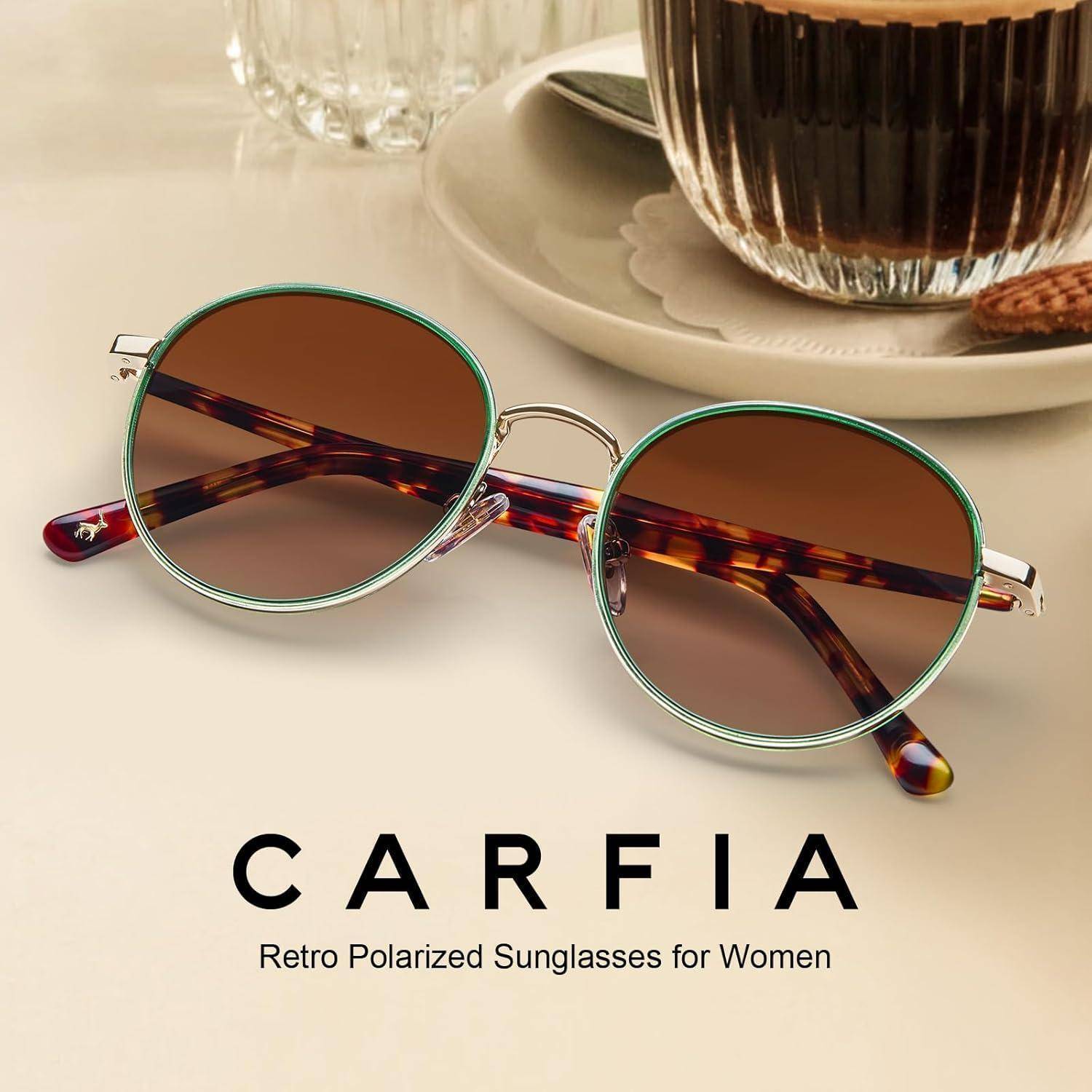 Sonnenbrille Damen Polarisiert UV Schutz V5-farbverlauf Braun