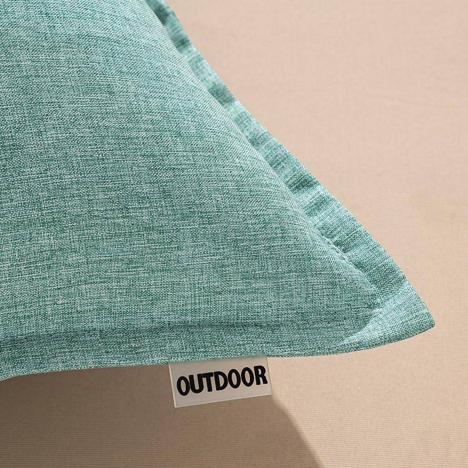 Kissenbezug Outdoor Wetterfest 50 x 50 cm 2 Stück Blau Grün