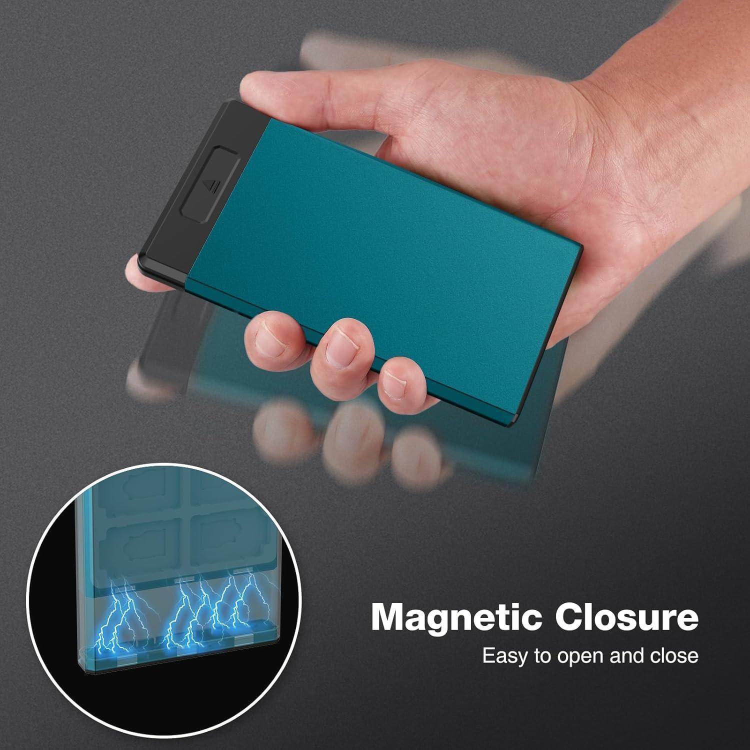 Aufbewahrungsbox Switch OLED Spielekarten MicroSD 20Slots Blue