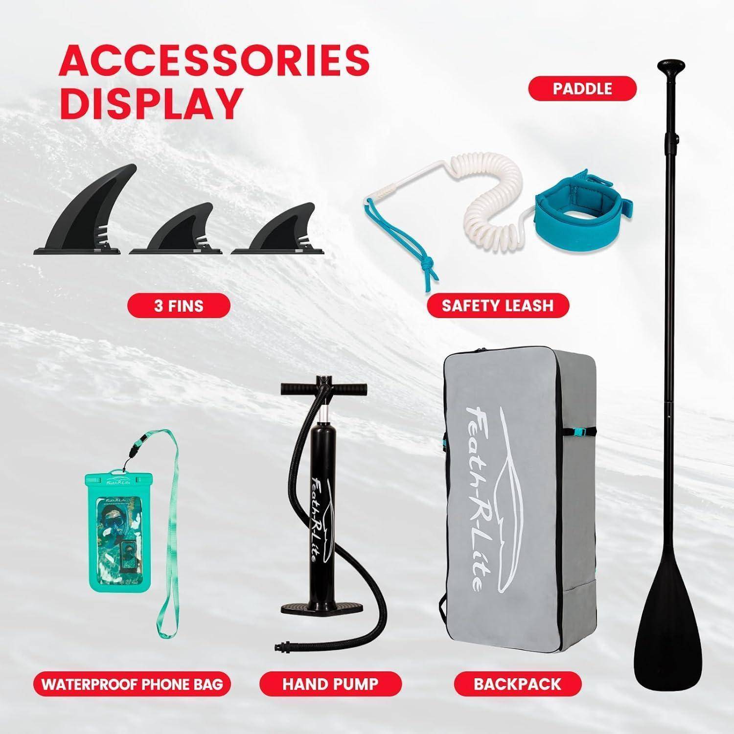 Paddleboard 320CM 350CM Paddel Pumpe Rucksack 335CM KOI-ROT ELITE