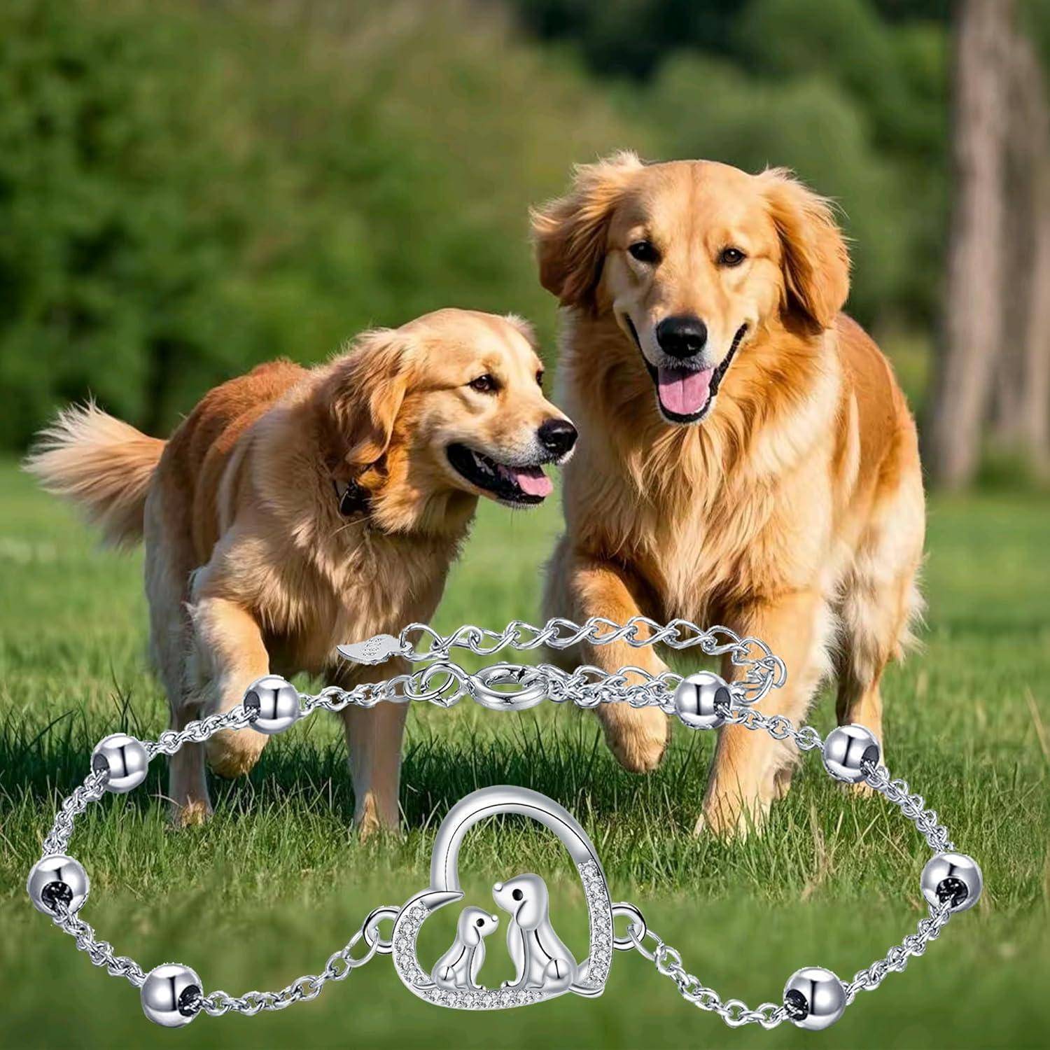 Armband Damen 925 Sterling Silber Geschenkbox Tierliebhaber Hund