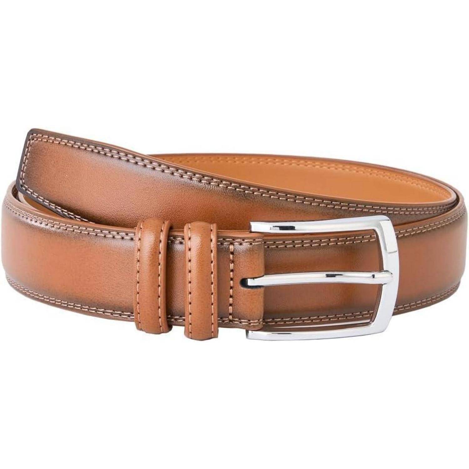 Ledergürtel Herren 35mm Braun-02 Taille 34W-37W=Länge 110cm