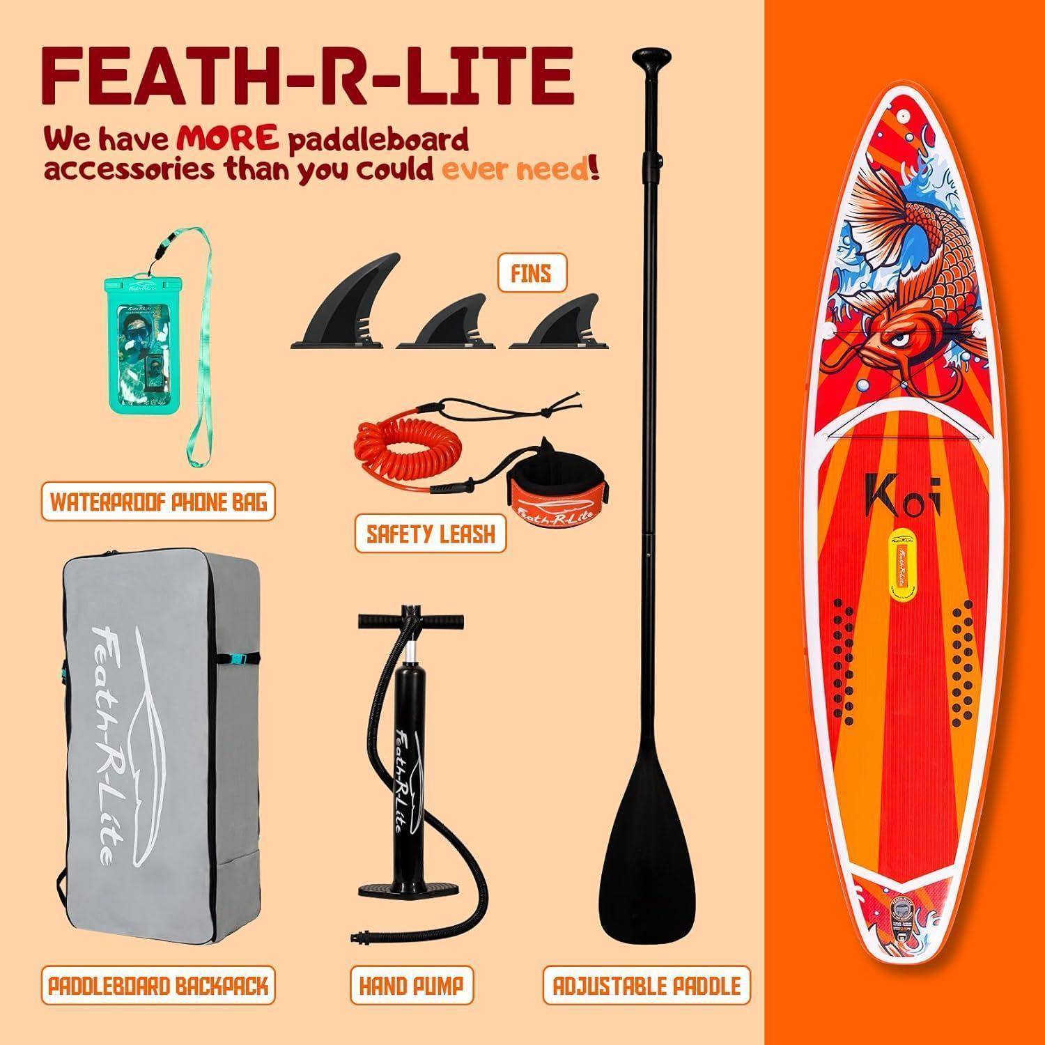 SUP Board aufblasbar 10 11 2 Personen Zubehör 11'6 KOI ELITE ROT