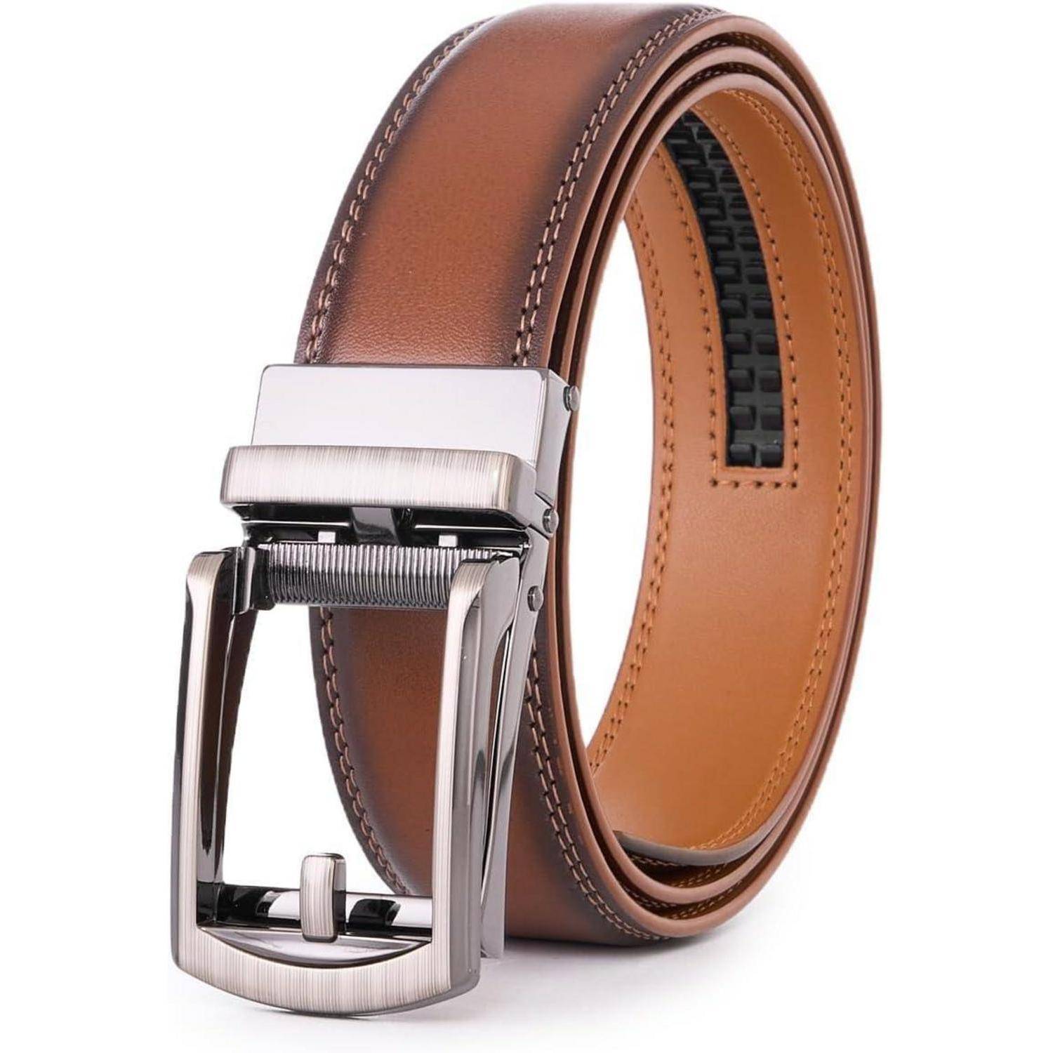 Ledergürtel Herren Automatik Braun-02 Taille 36W-40W=Länge 120cm