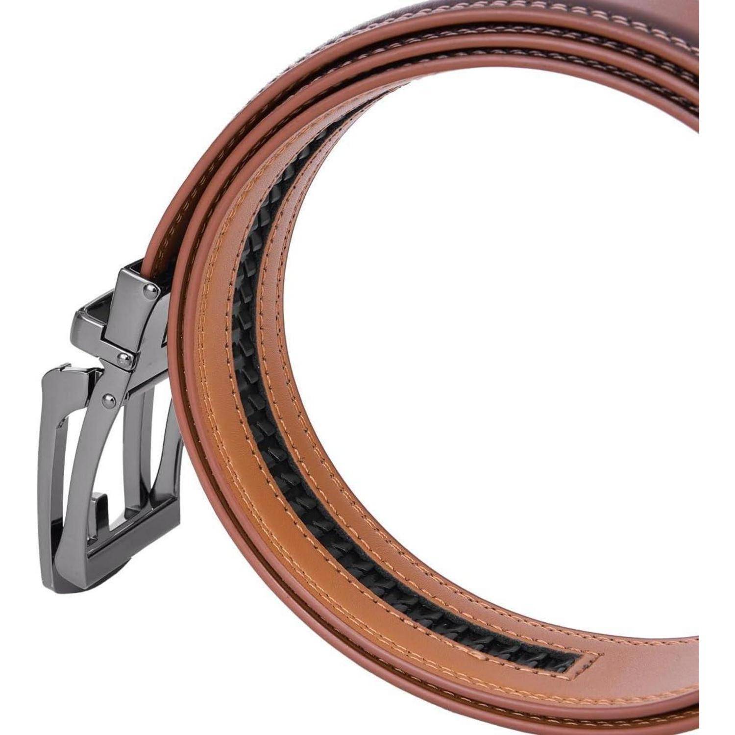 Ledergürtel Herren Automatik Braun-02 Taille 36W-40W=Länge 120cm