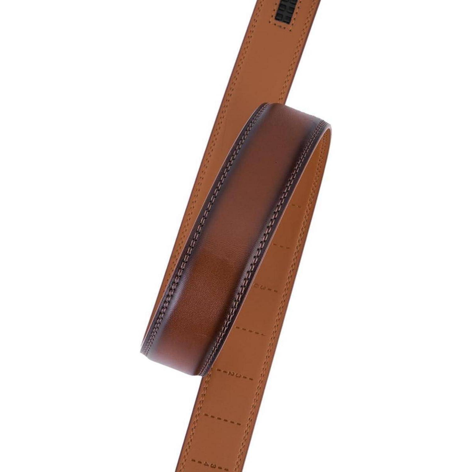 Ledergürtel Herren Automatik Braun-02 Taille 36W-40W=Länge 120cm
