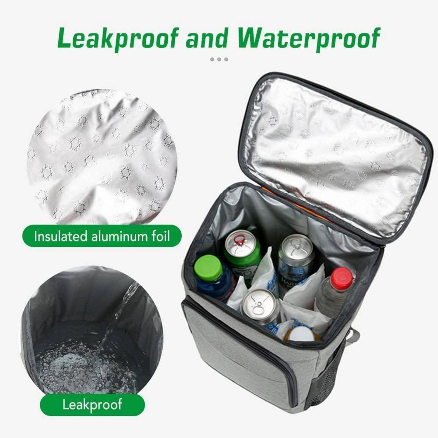 Kühl-Rucksack mit Kühlbox wasserdicht für Camping Wandern Strand