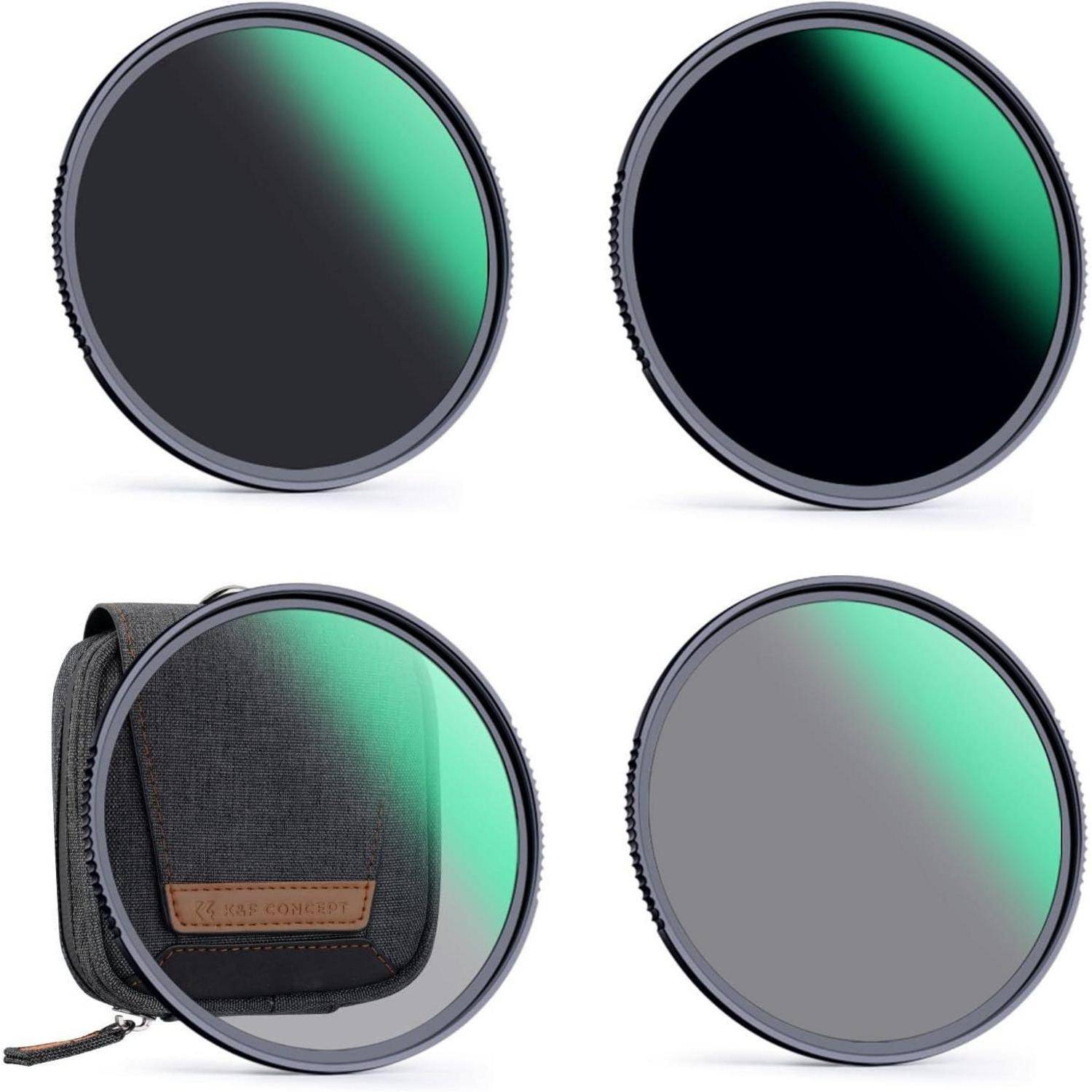 72mm ND Filterset Neutral Graufilter Set ND4+ND8+ND64+ND1000 Kit