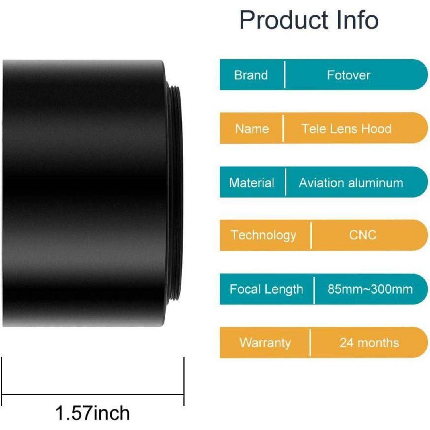 Gegenlichtblende 62mm Metall Schraube Tele 62mm Tele Gegenlicheblende