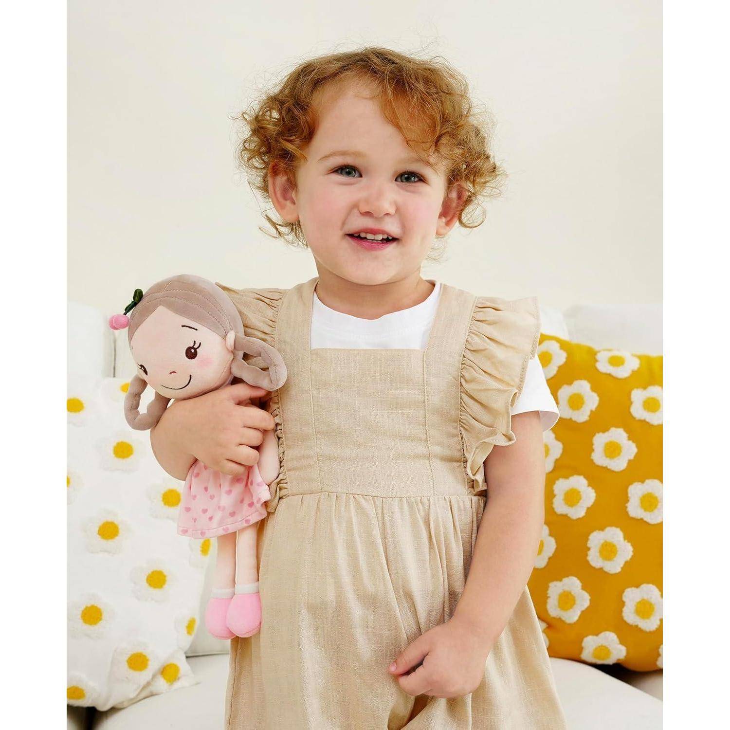 Babypuppe Plüsch 12 Zoll Puppengeschenk Mädchen 30 cm Kirschmädchen