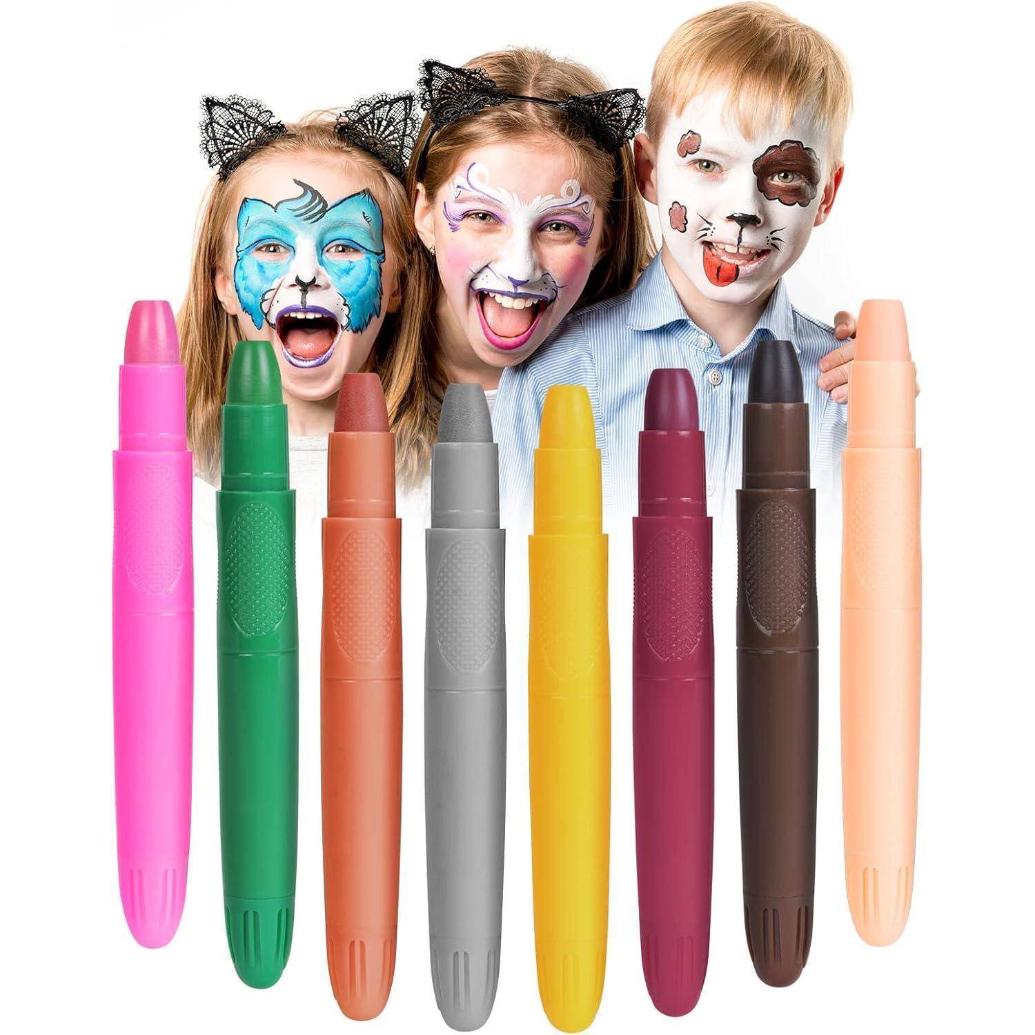 Schminkstifte Kinderschminke Gesichtsfarbe abwaschbar Set 8 Farben B
