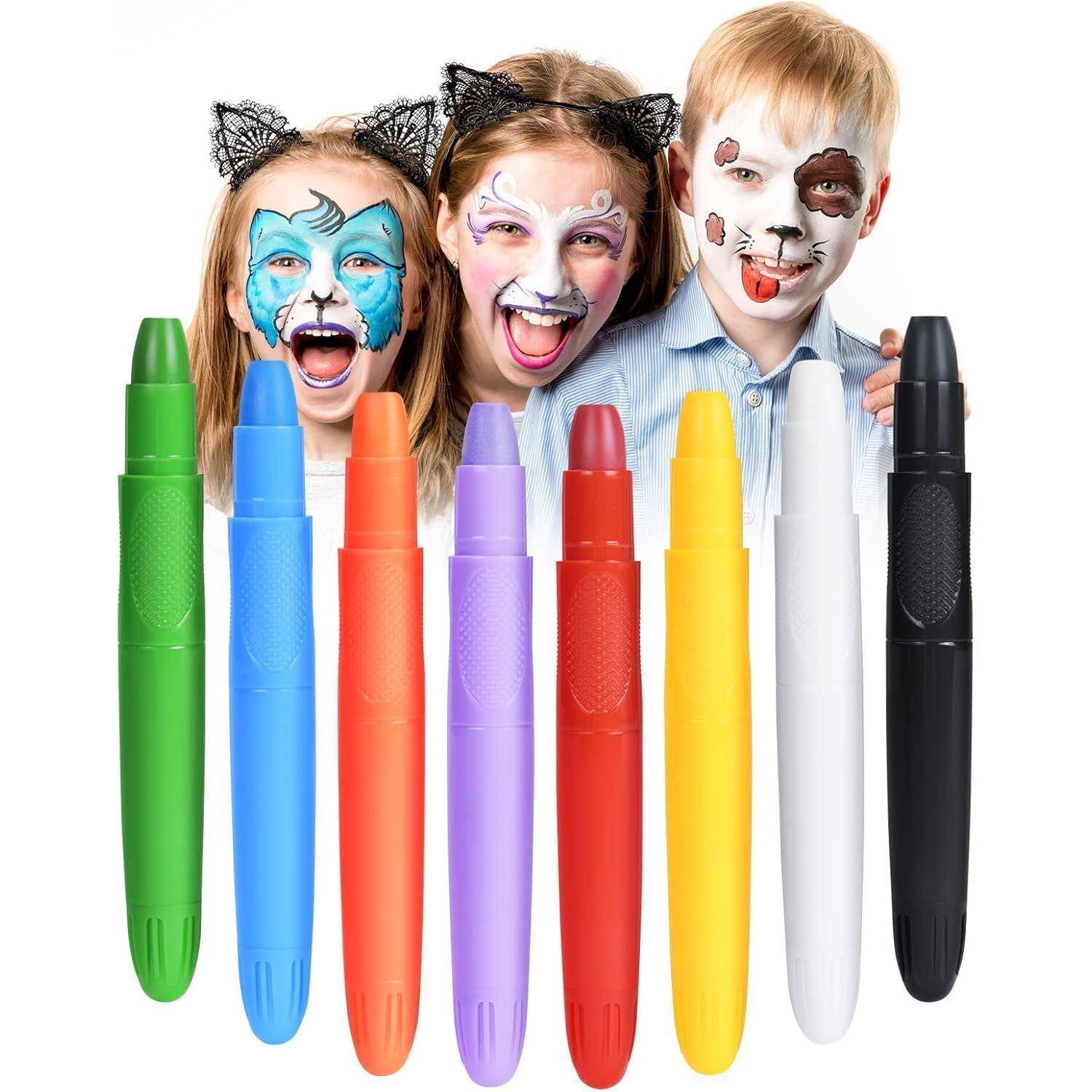Schminkstifte 8 Farben Kinderschminke Abwaschbar Halloween 8 Farben A
