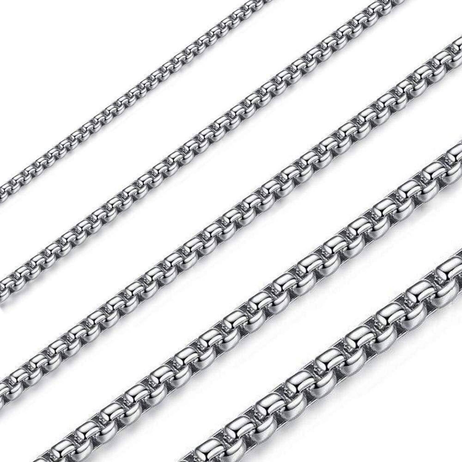 Halskette Edelstahl Silber Damen 80.0 Zentimeter Breite 2.5mm 1 Stücke