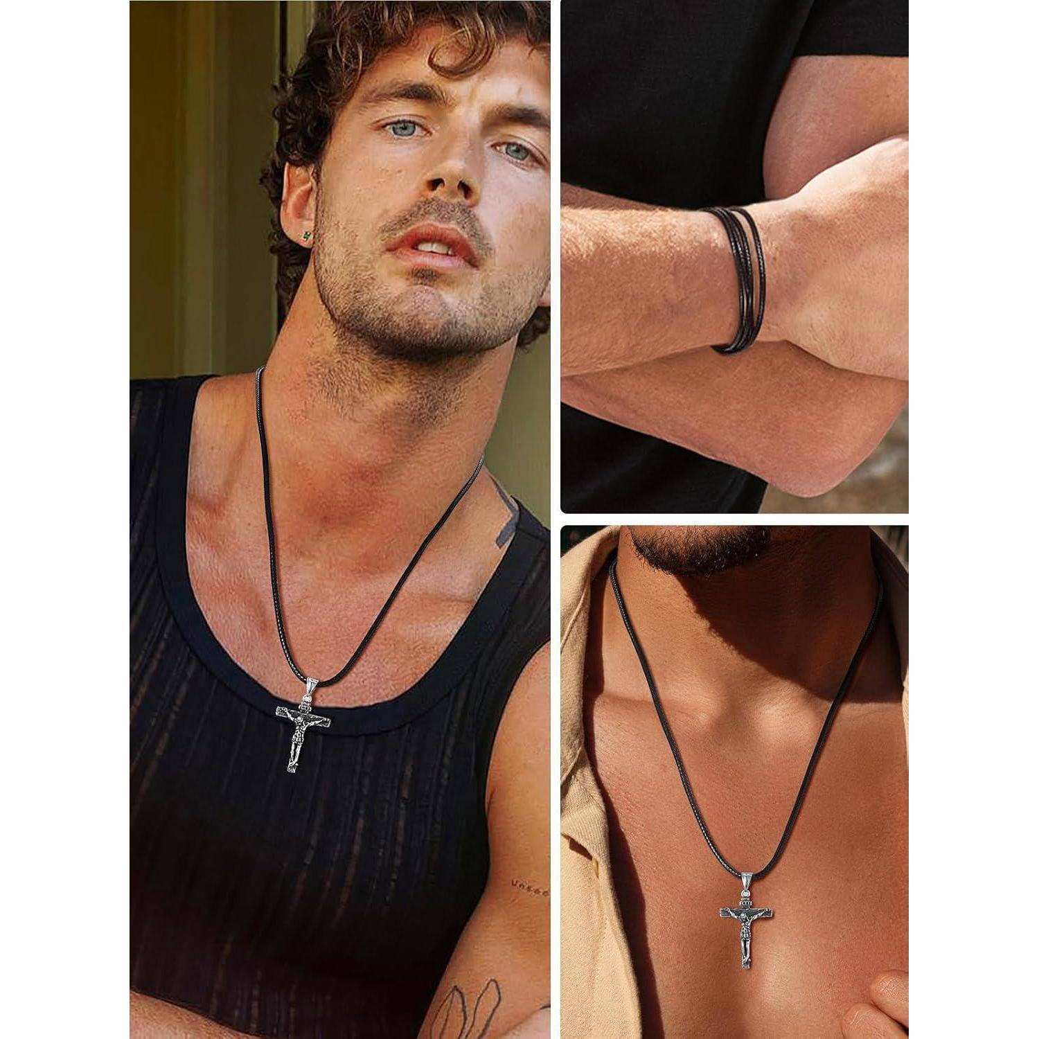 Kette Damen Herren Wachsschurkette 01 Schwarz(3mm) 46.0 Zentimeter