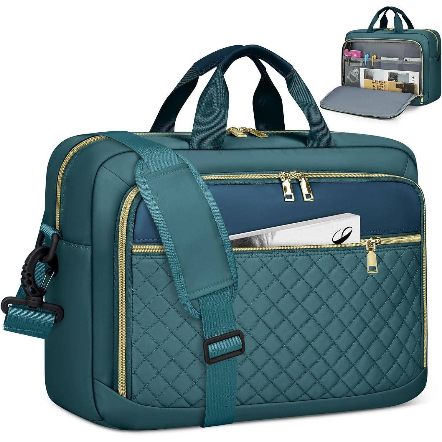 Laptoptasche Damen Computertasche Business Wasserdichte Grün 17.3 Zoll